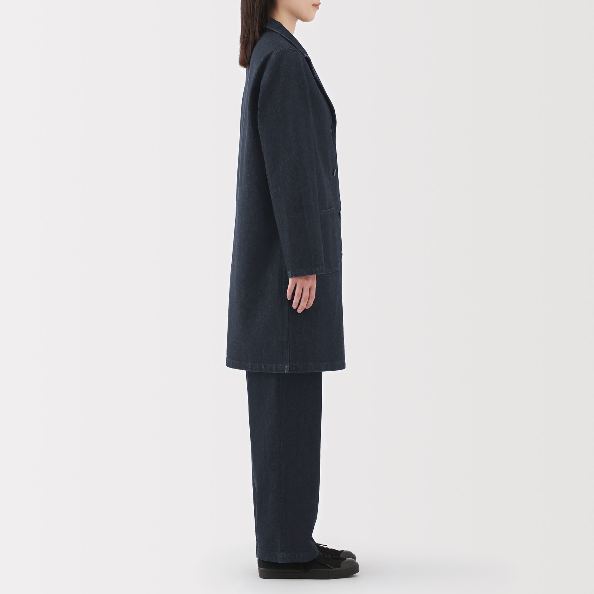 Kapok Blend Denim Coat