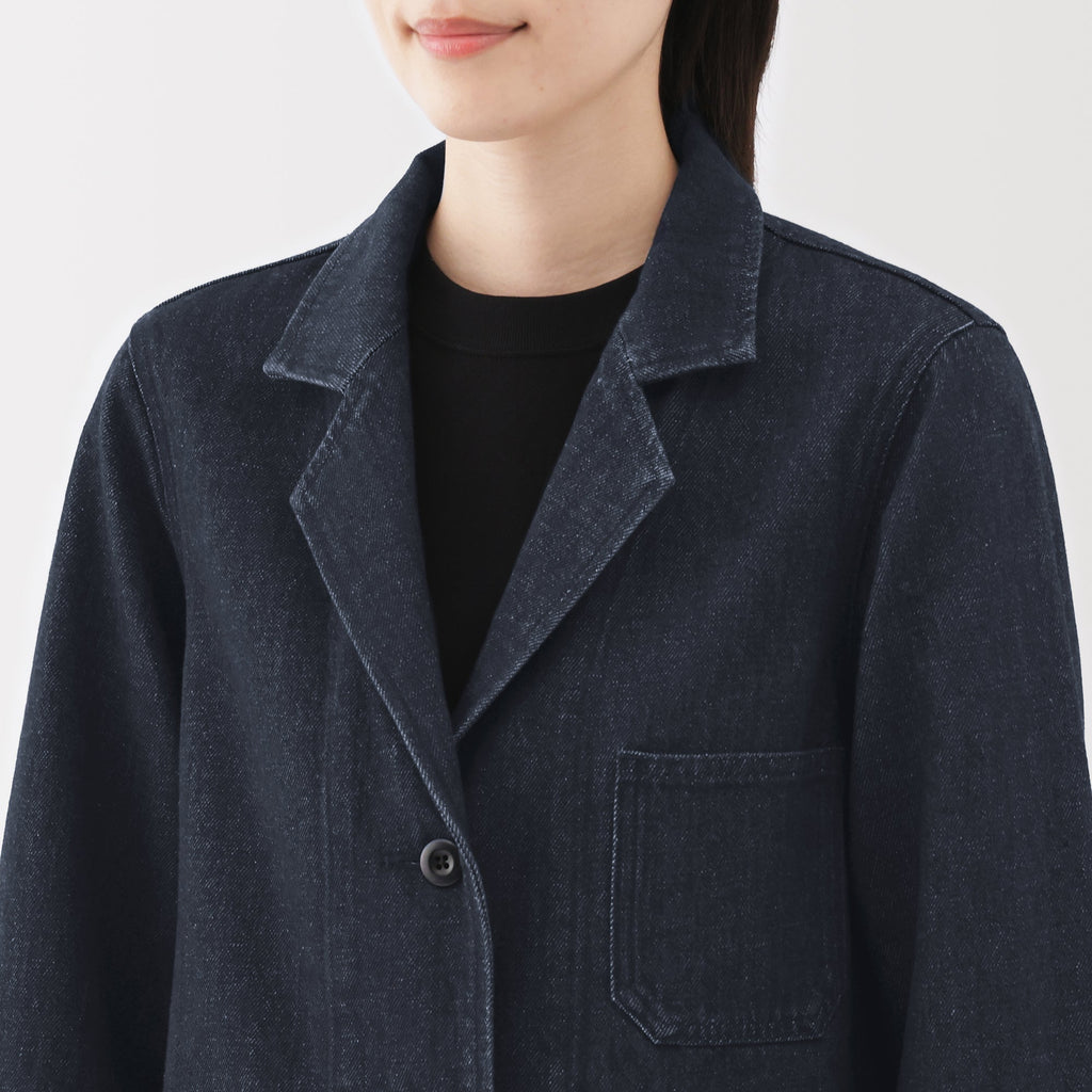 Kapok Blend Denim Coat