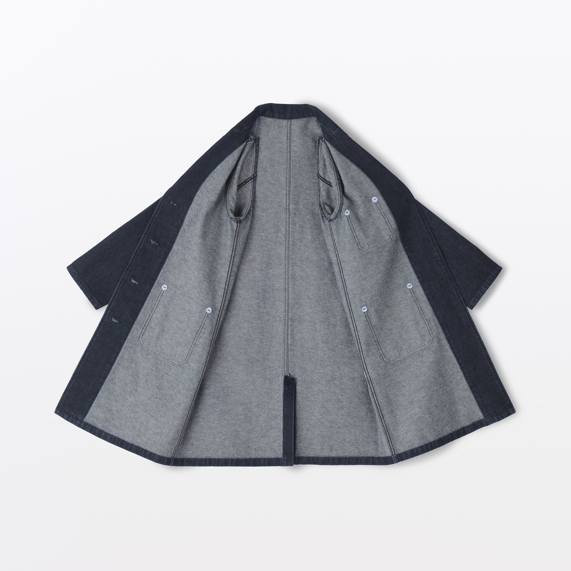 Kapok Blend Denim Coat