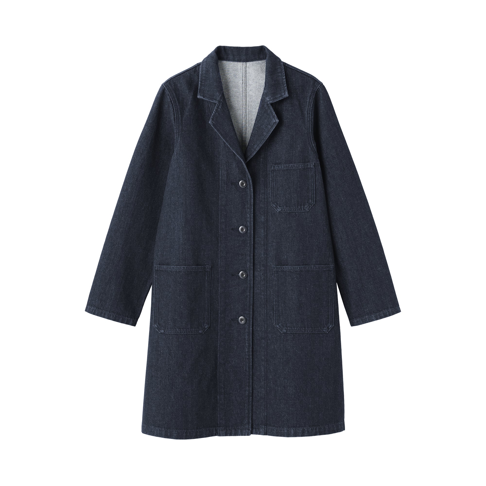 Kapok Blend Denim Coat