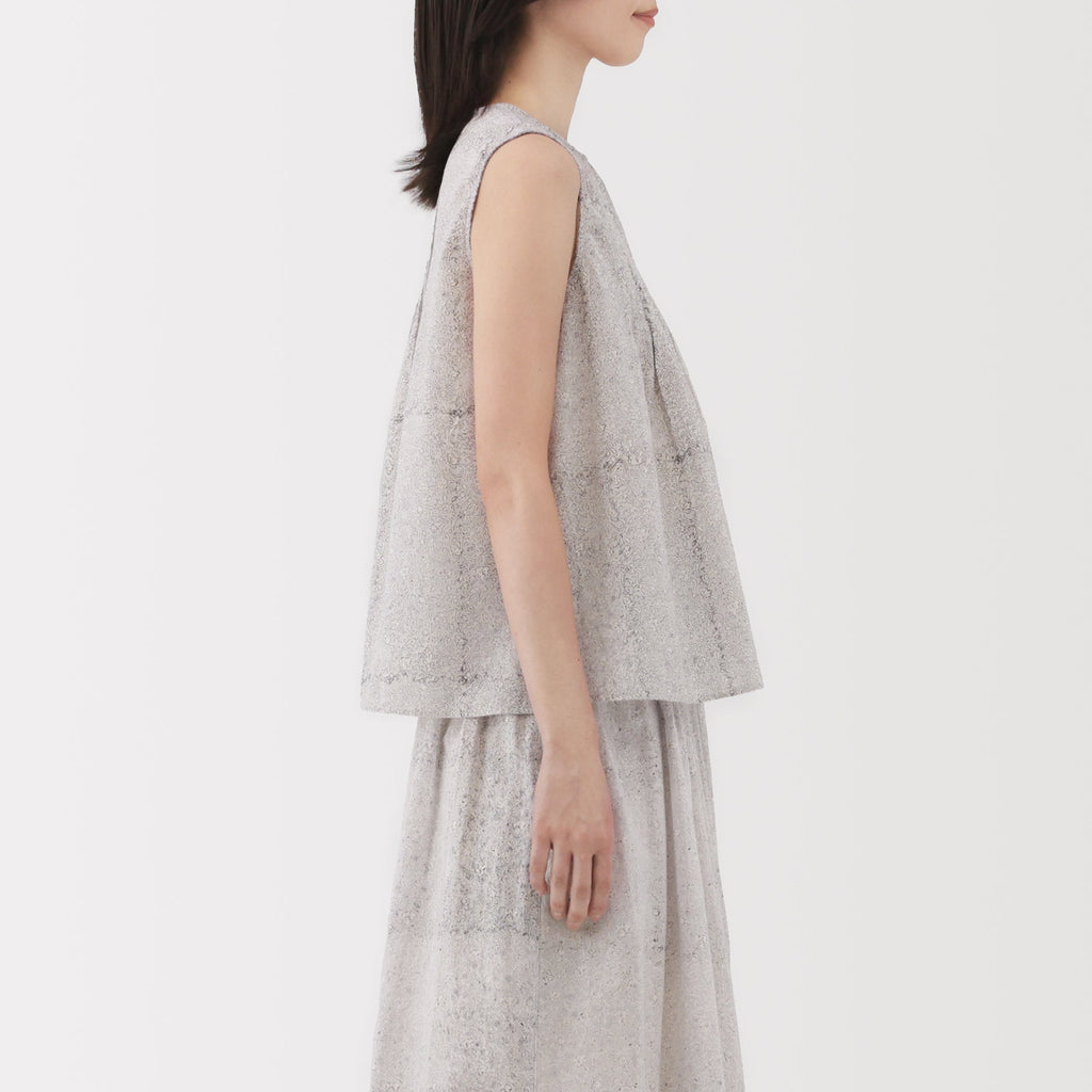 Women's Block Print Sleeveless Blouse