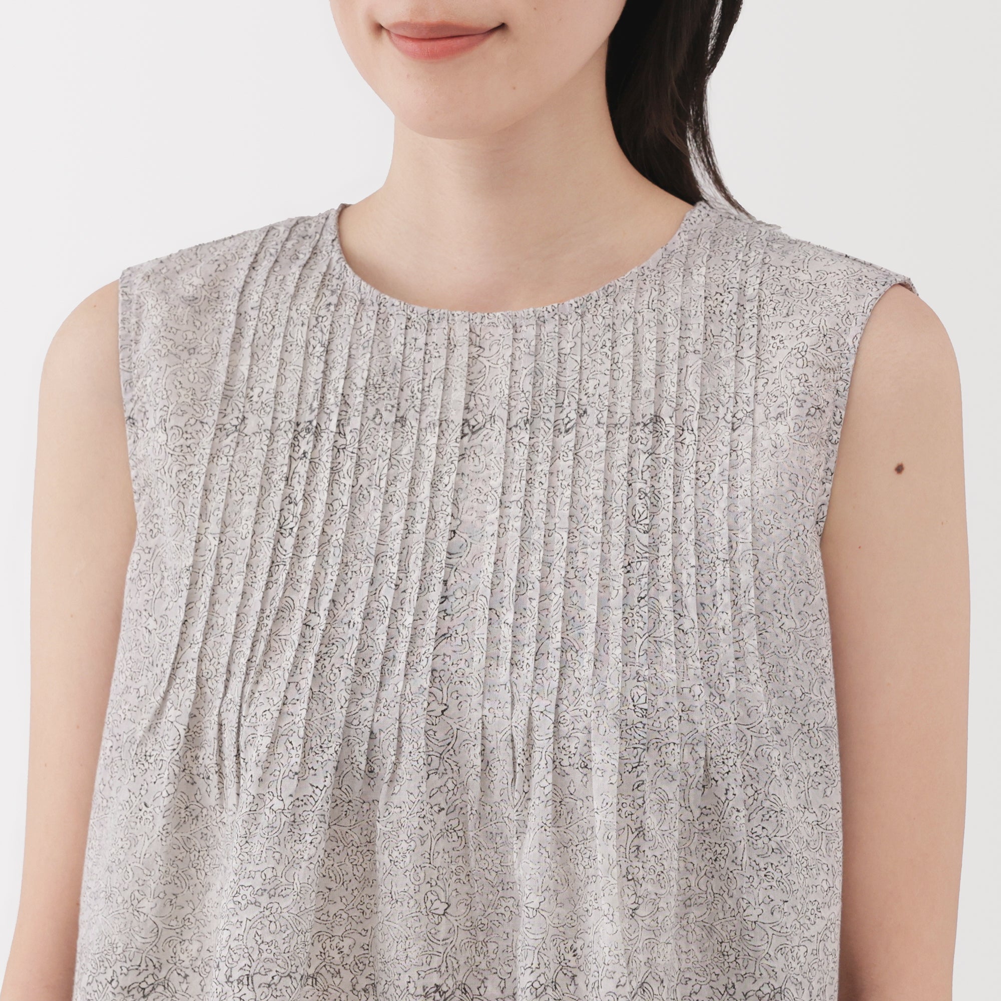 Women's Block Print Sleeveless Blouse