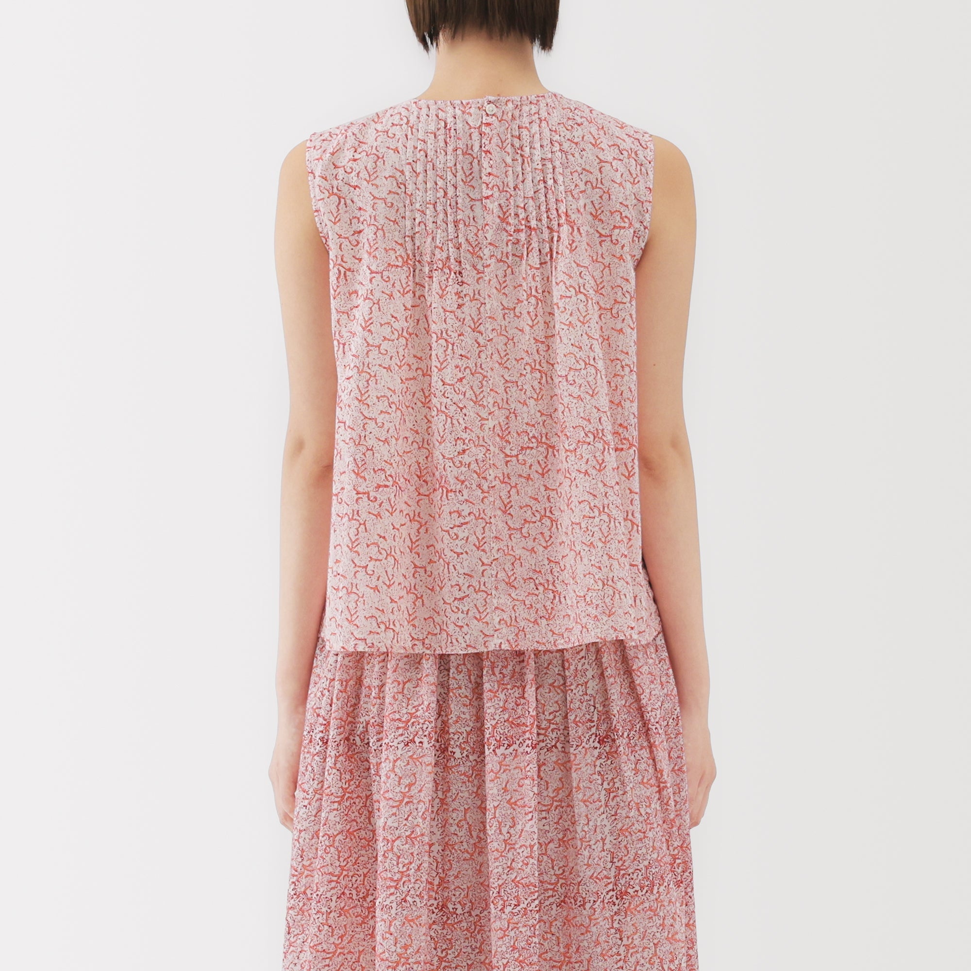 Women's Block Print Sleeveless Blouse