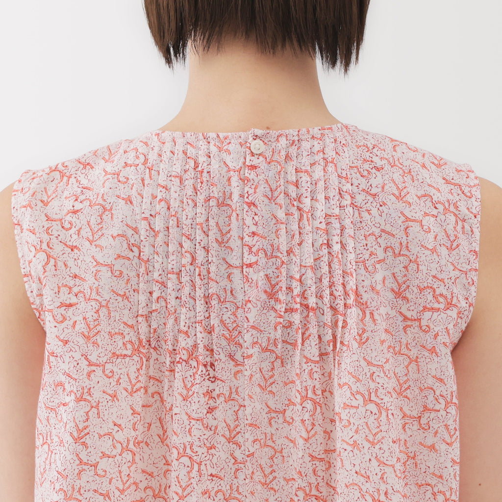 Women's Block Print Sleeveless Blouse