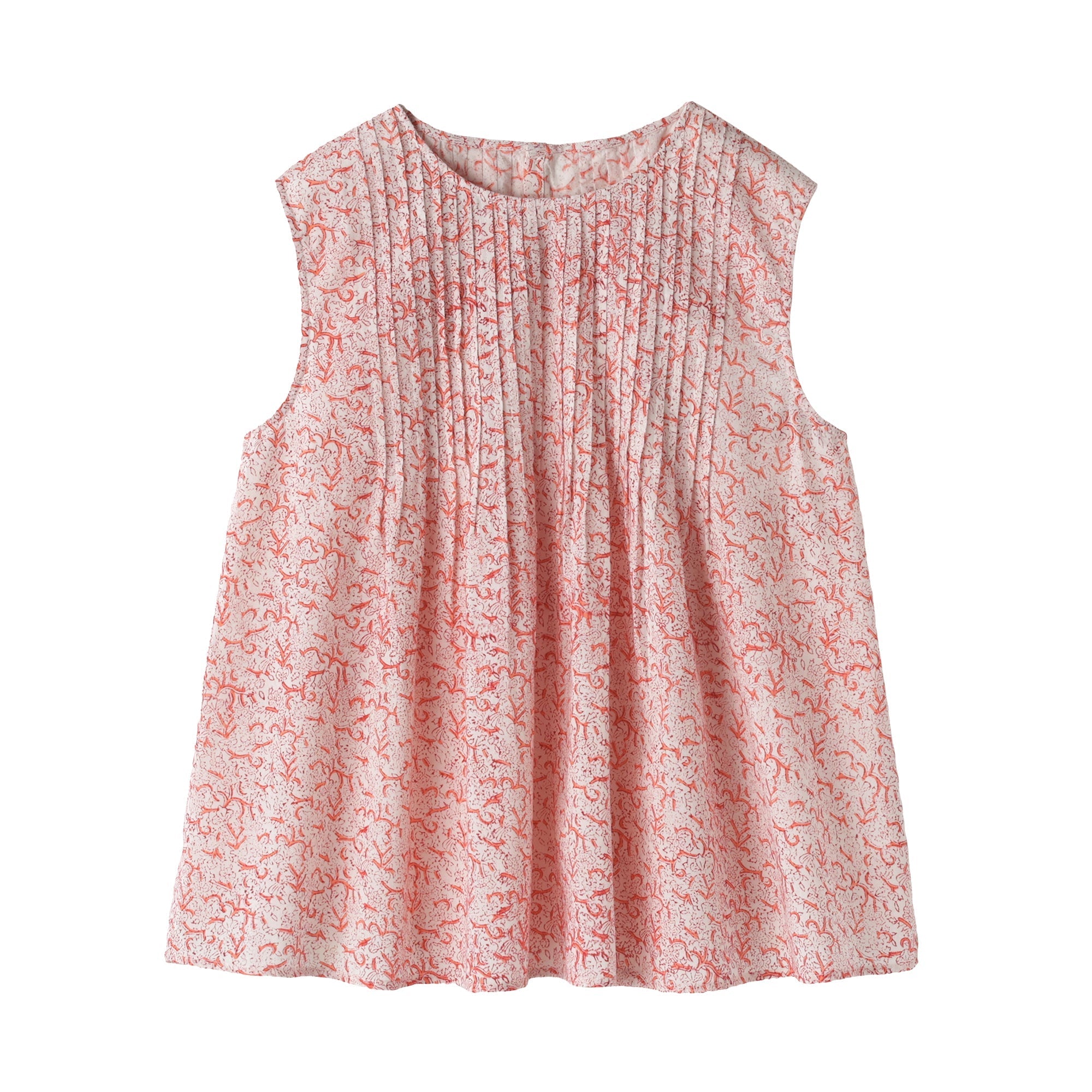 Women's Block Print Sleeveless Blouse