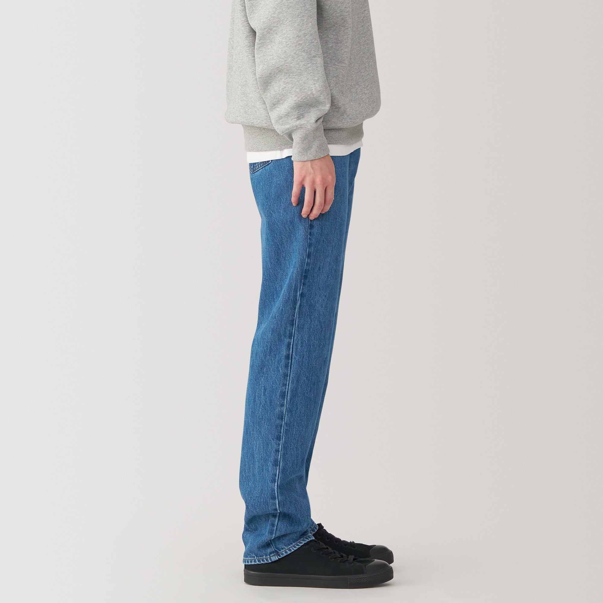 Kapok Blend Straight Denim Trousers