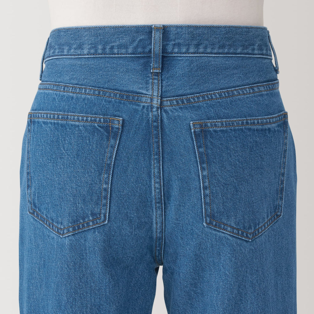 Kapok Blend Straight Denim Trousers