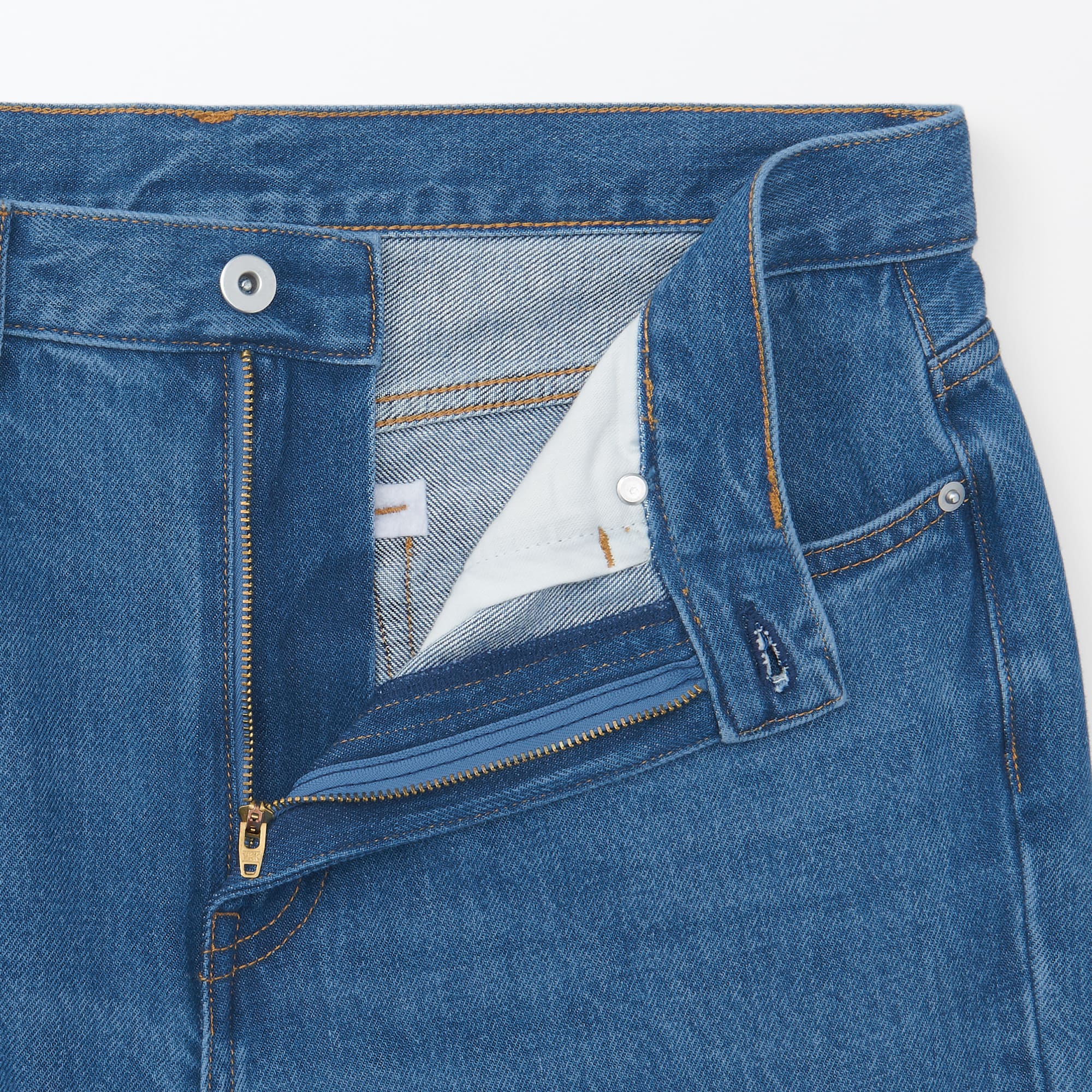 Kapok Blend Straight Denim Trousers