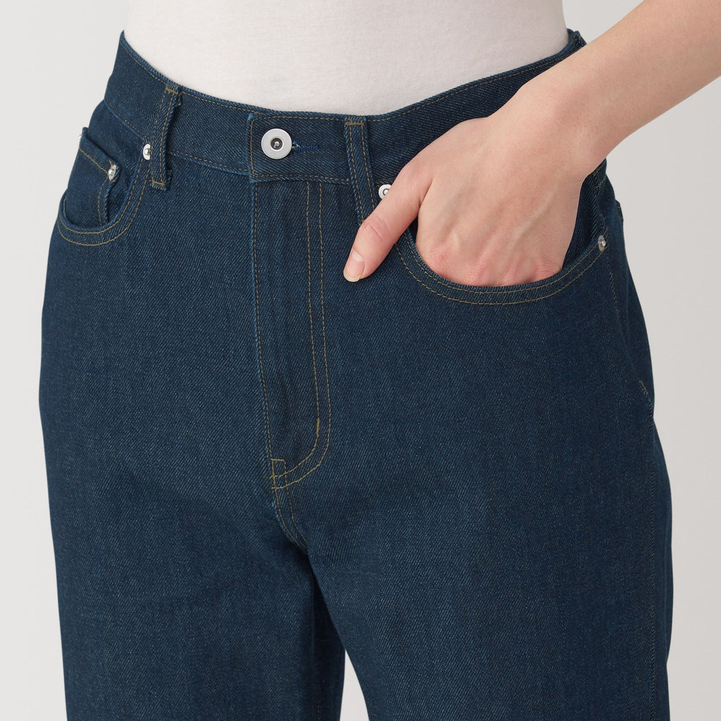 Kapok Blend Straight Denim Trousers