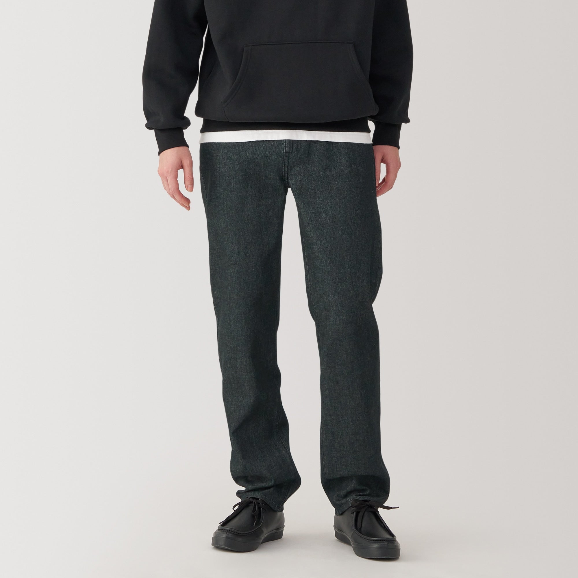 Kapok Blend Straight Denim Trousers