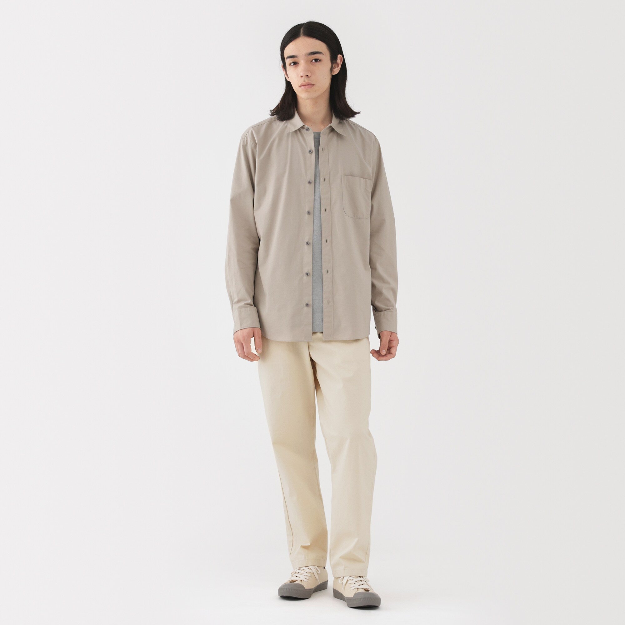Men's Washed Denim Easy Pants - Natural