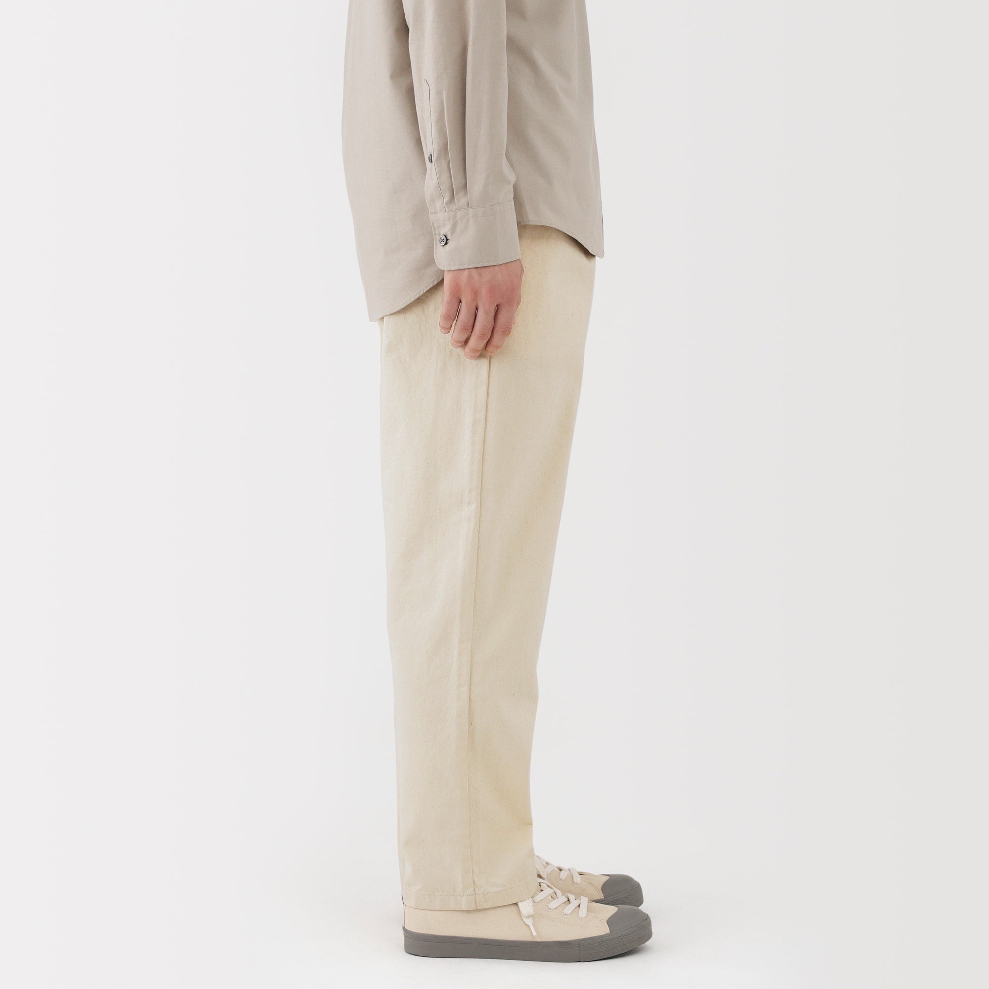 Men's Washed Denim Easy Pants - Natural