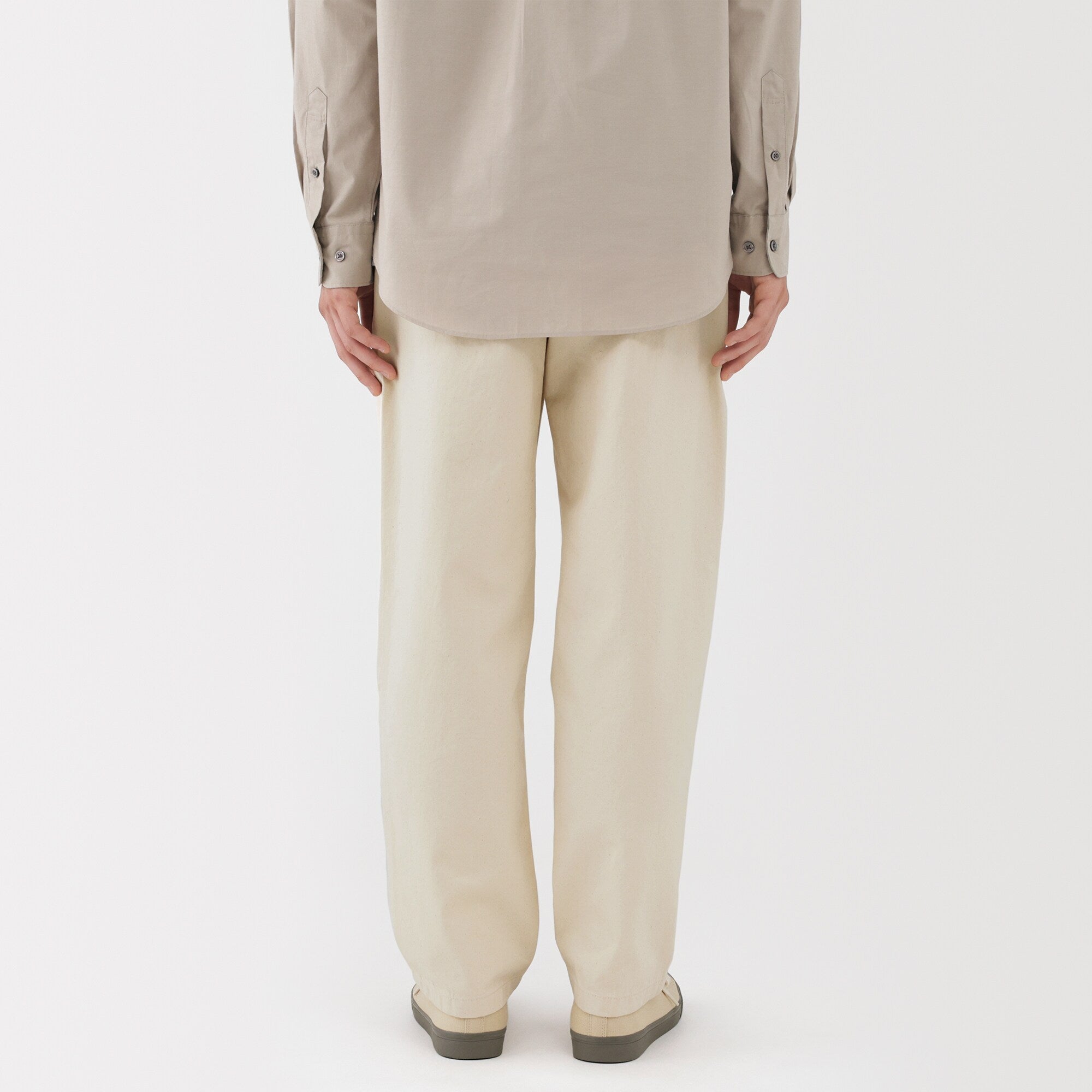 Men's Washed Denim Easy Pants - Natural