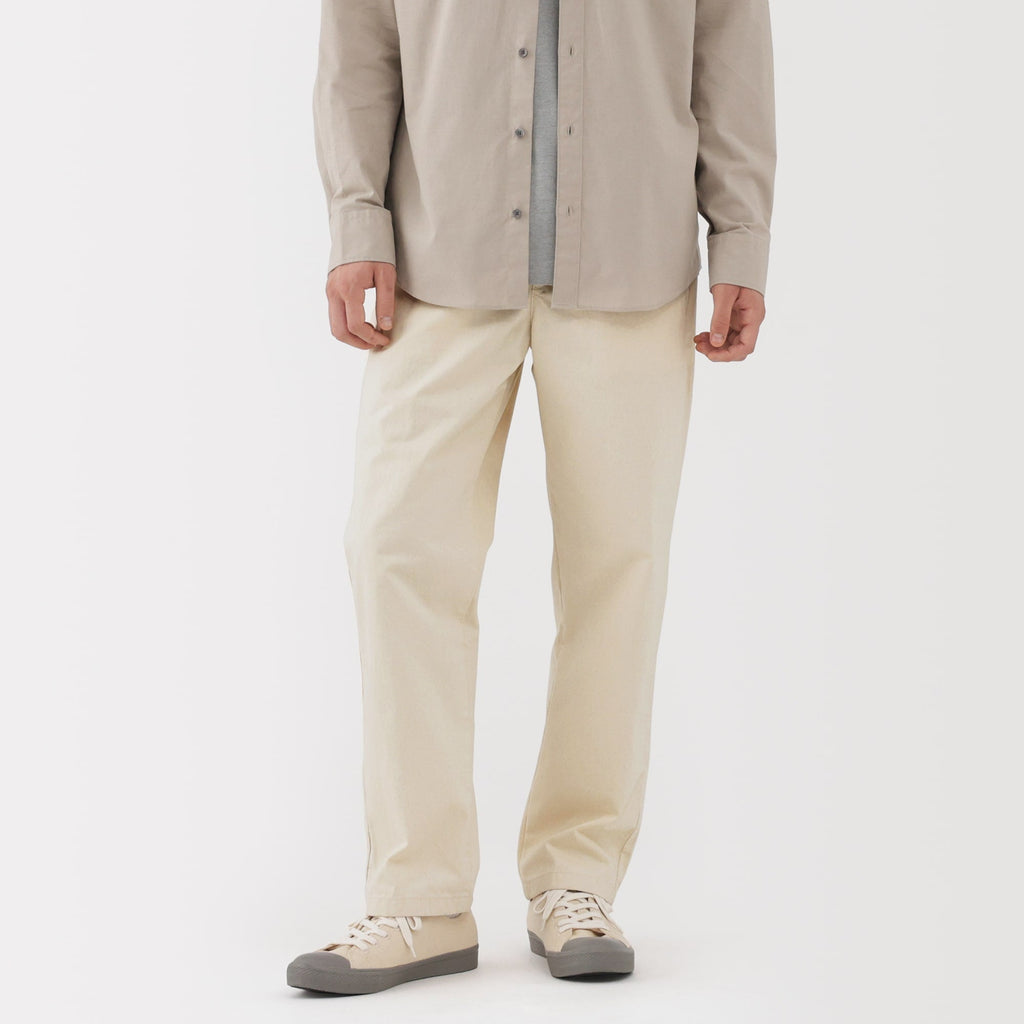 Men's Washed Denim Easy Pants - Natural
