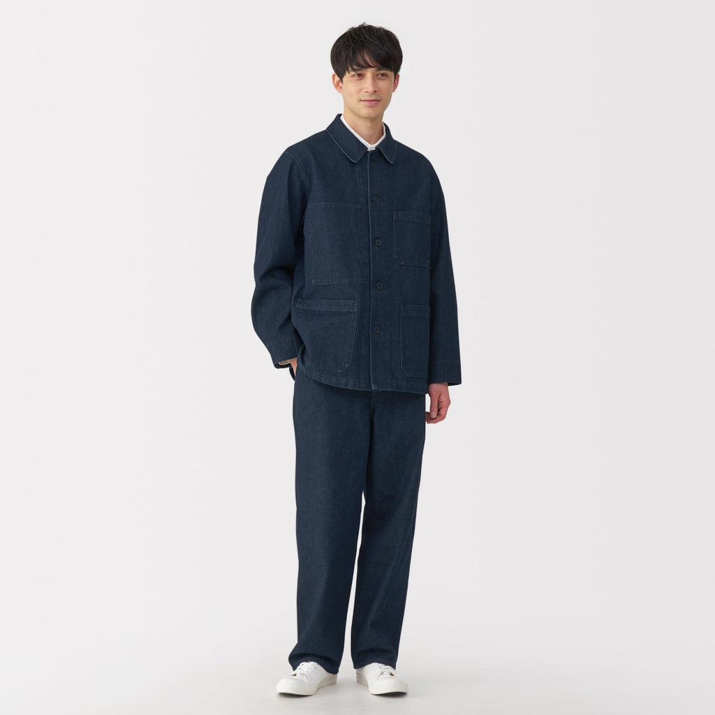 Men's Kapok Blend Denim Wide Pants