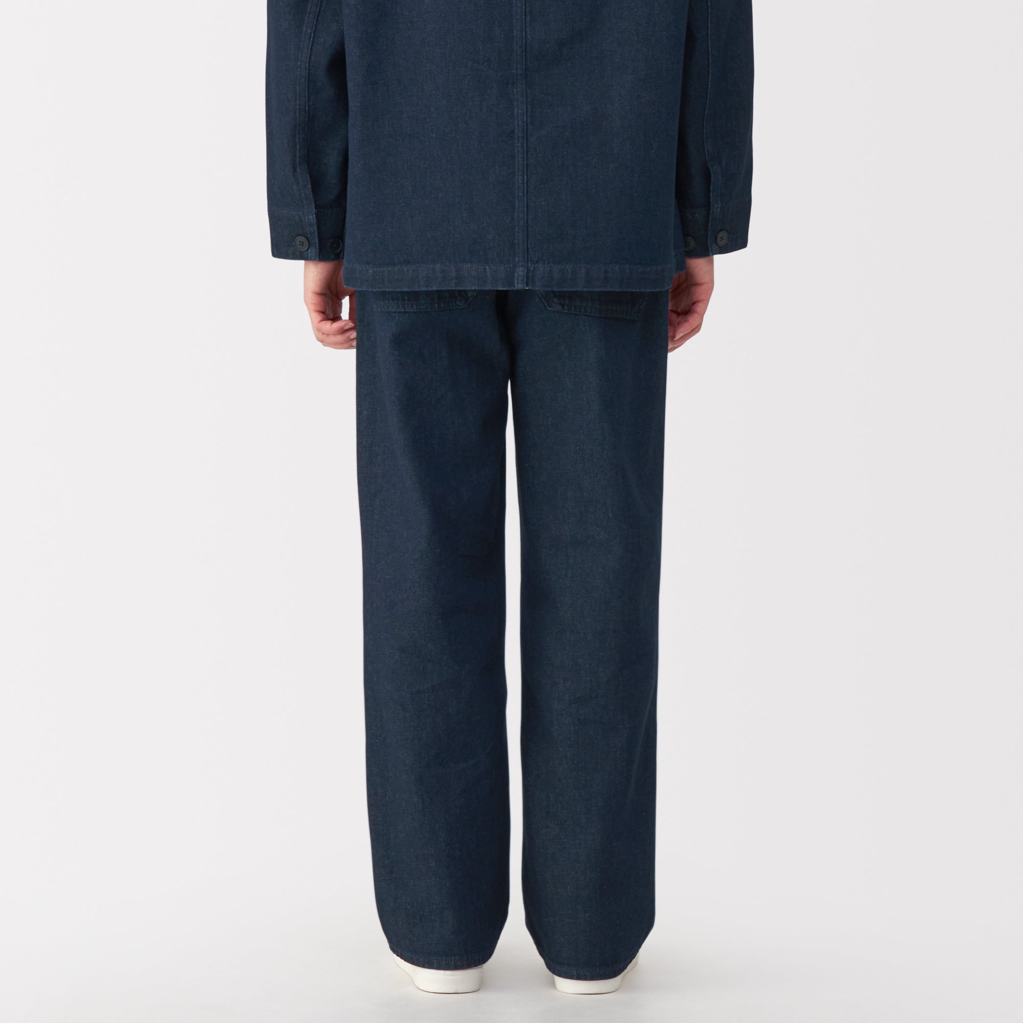 Men's Kapok Blend Denim Wide Pants