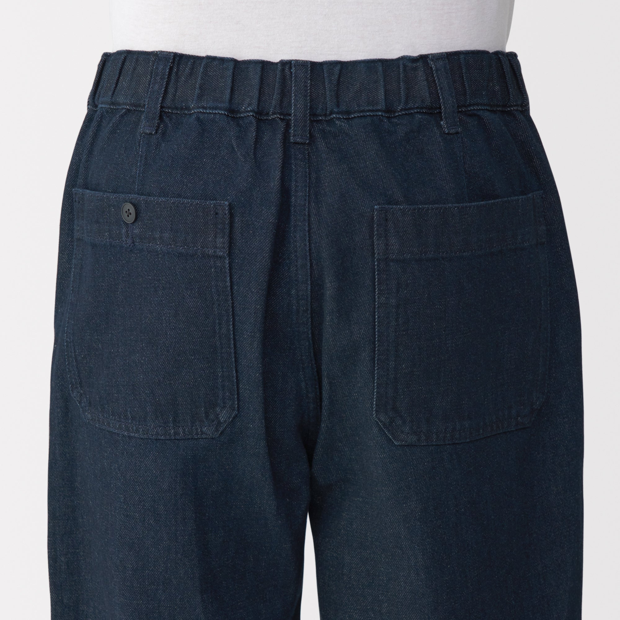Men's Kapok Blend Denim Wide Pants