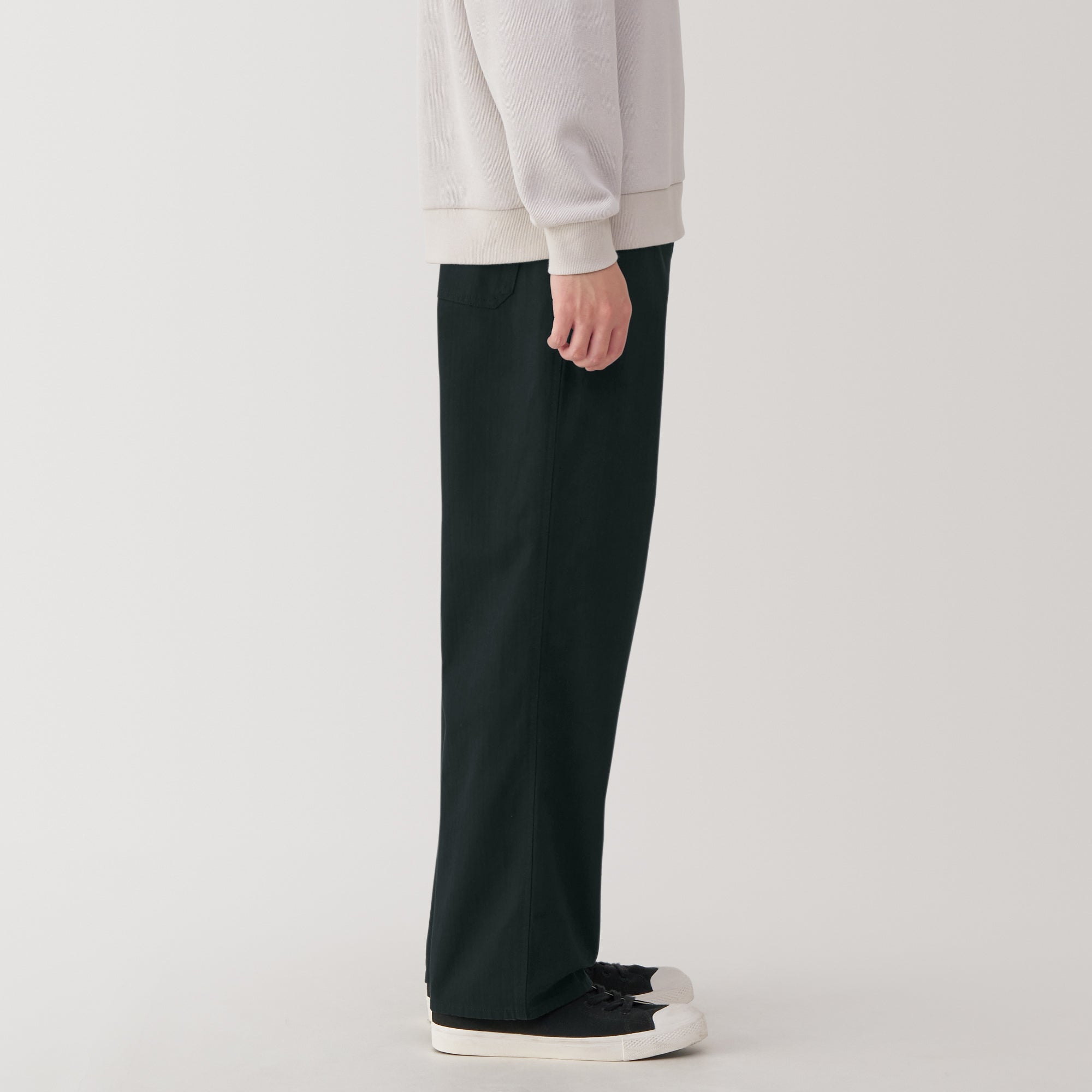Men's Kapok Blend Herringbone Wide Pants