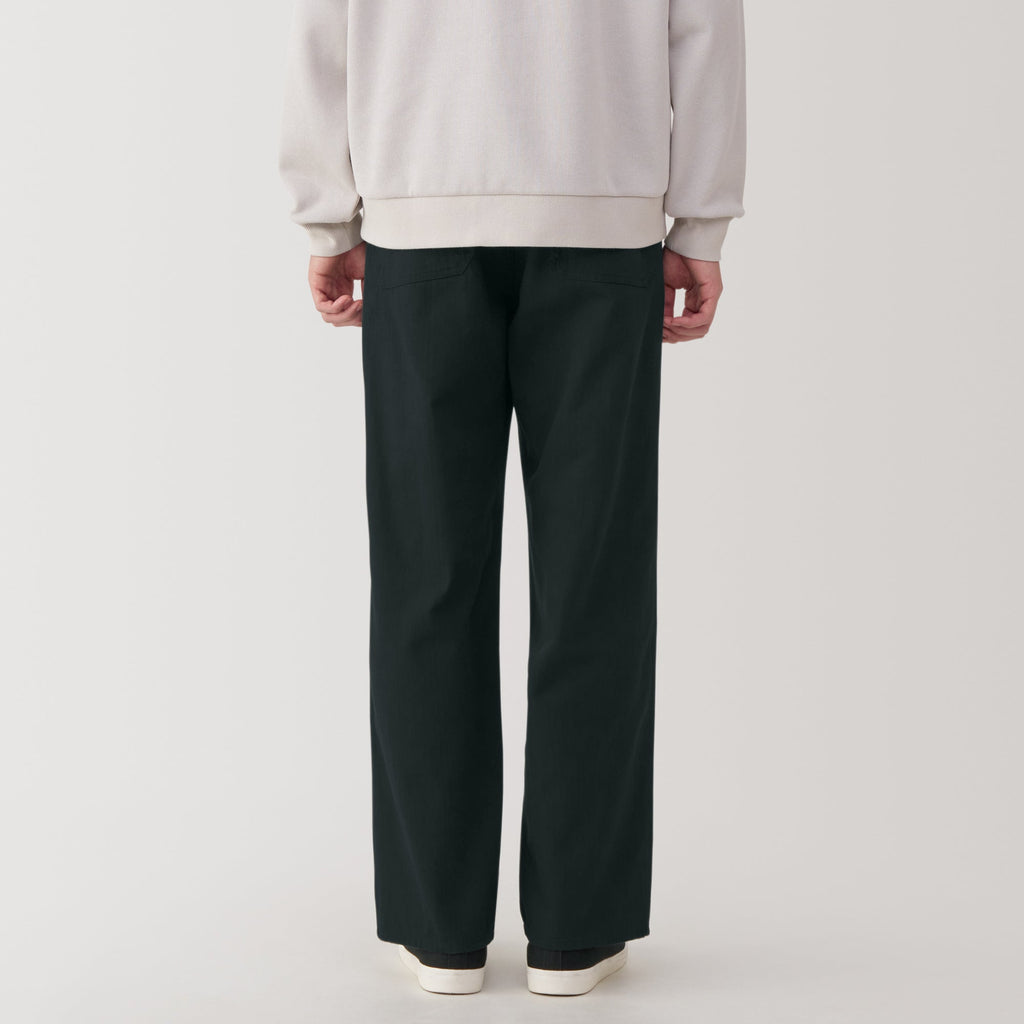 Men's Kapok Blend Herringbone Wide Pants