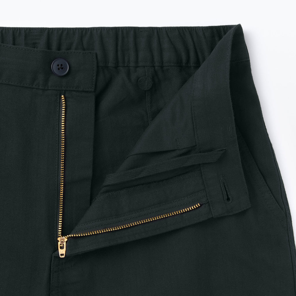 Men's Kapok Blend Herringbone Wide Pants