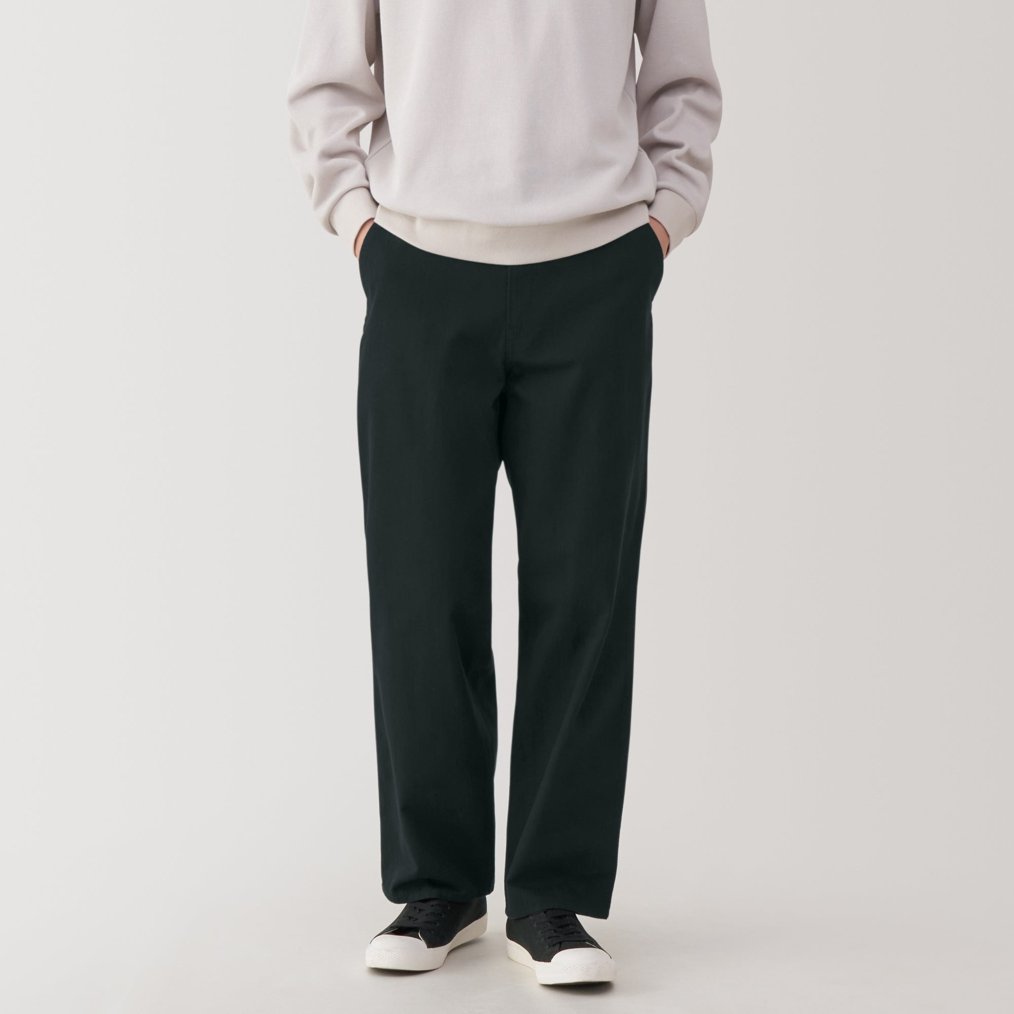 Men's Kapok Blend Herringbone Wide Pants