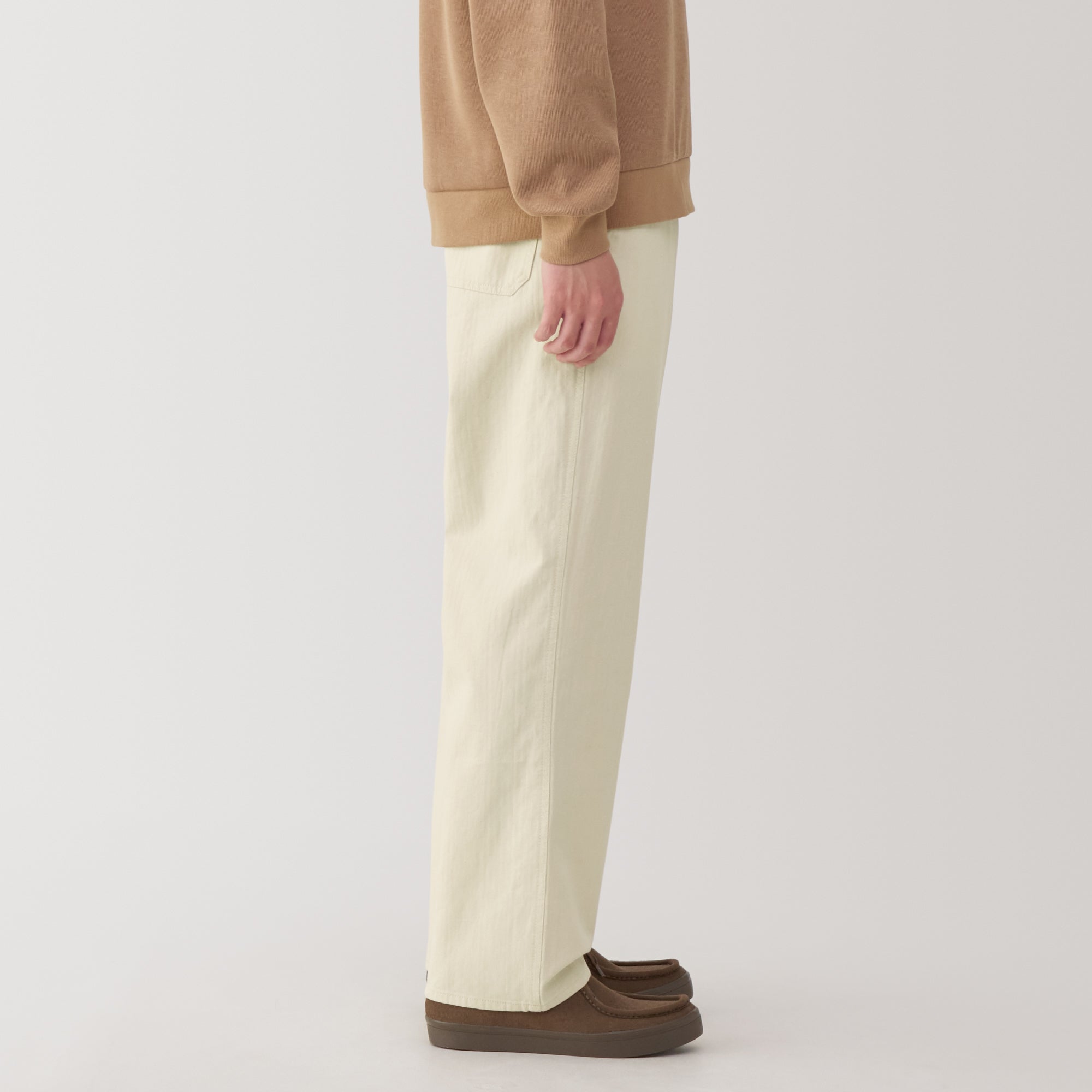 Men's Kapok Blend Herringbone Wide Pants