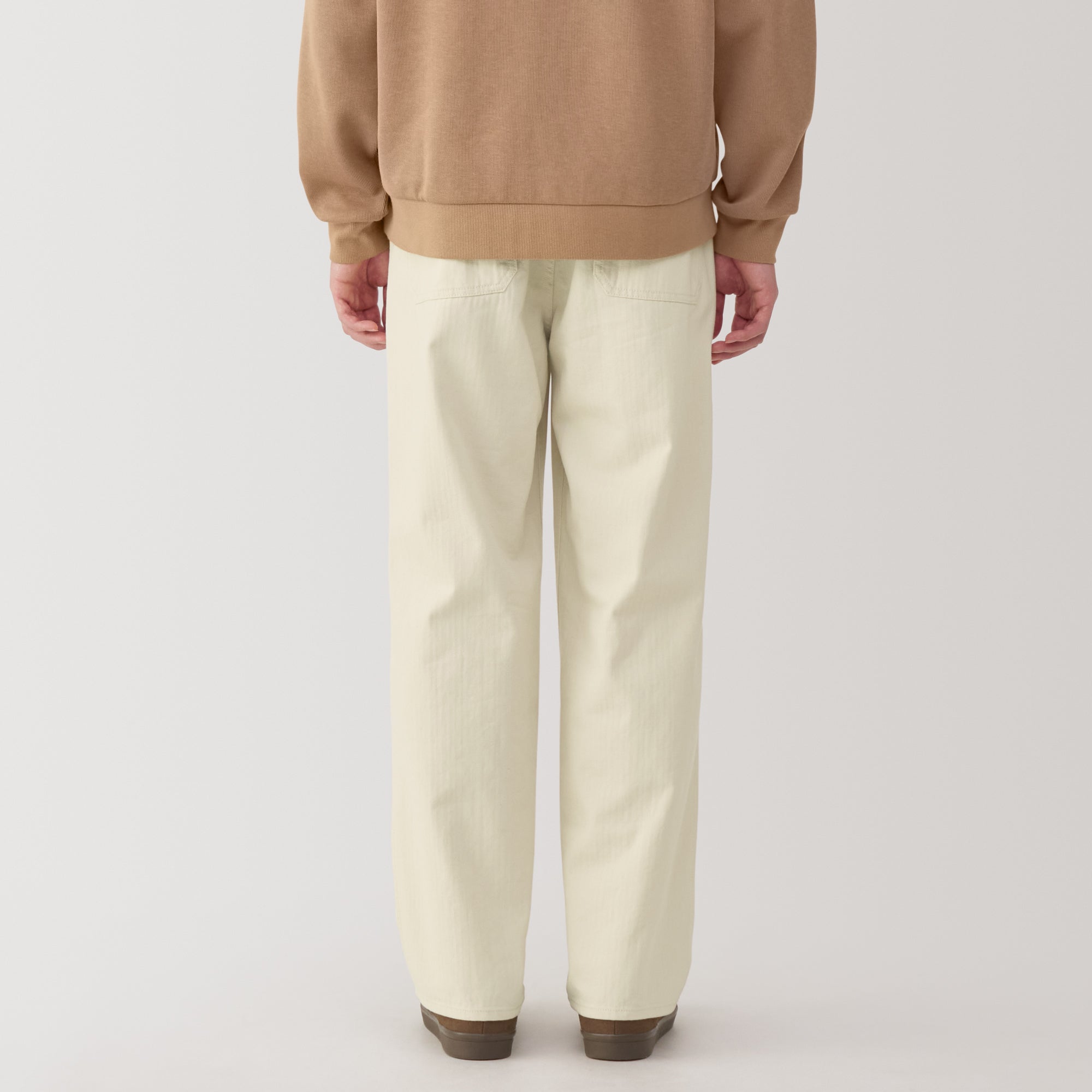 Men's Kapok Blend Herringbone Wide Pants