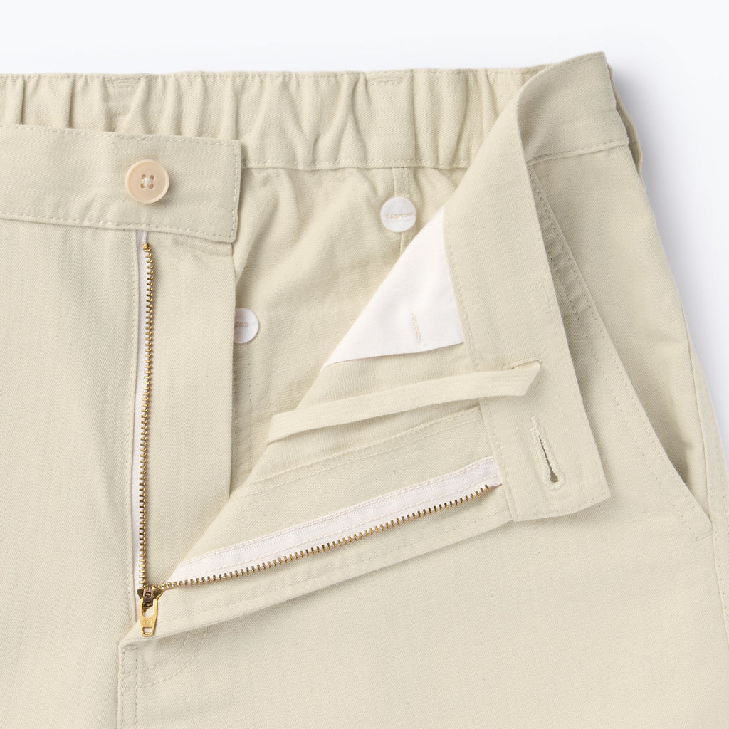 Men's Kapok Blend Herringbone Wide Pants