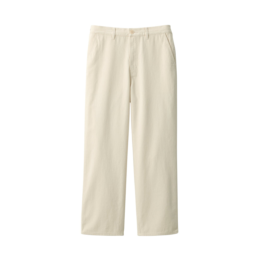 Men's Kapok Blend Herringbone Wide Pants
