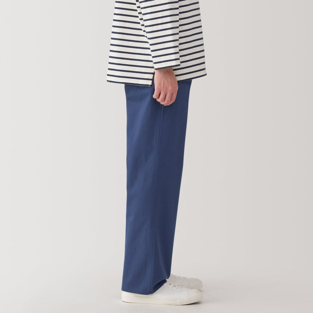 Men's Kapok Blend Herringbone Wide Pants
