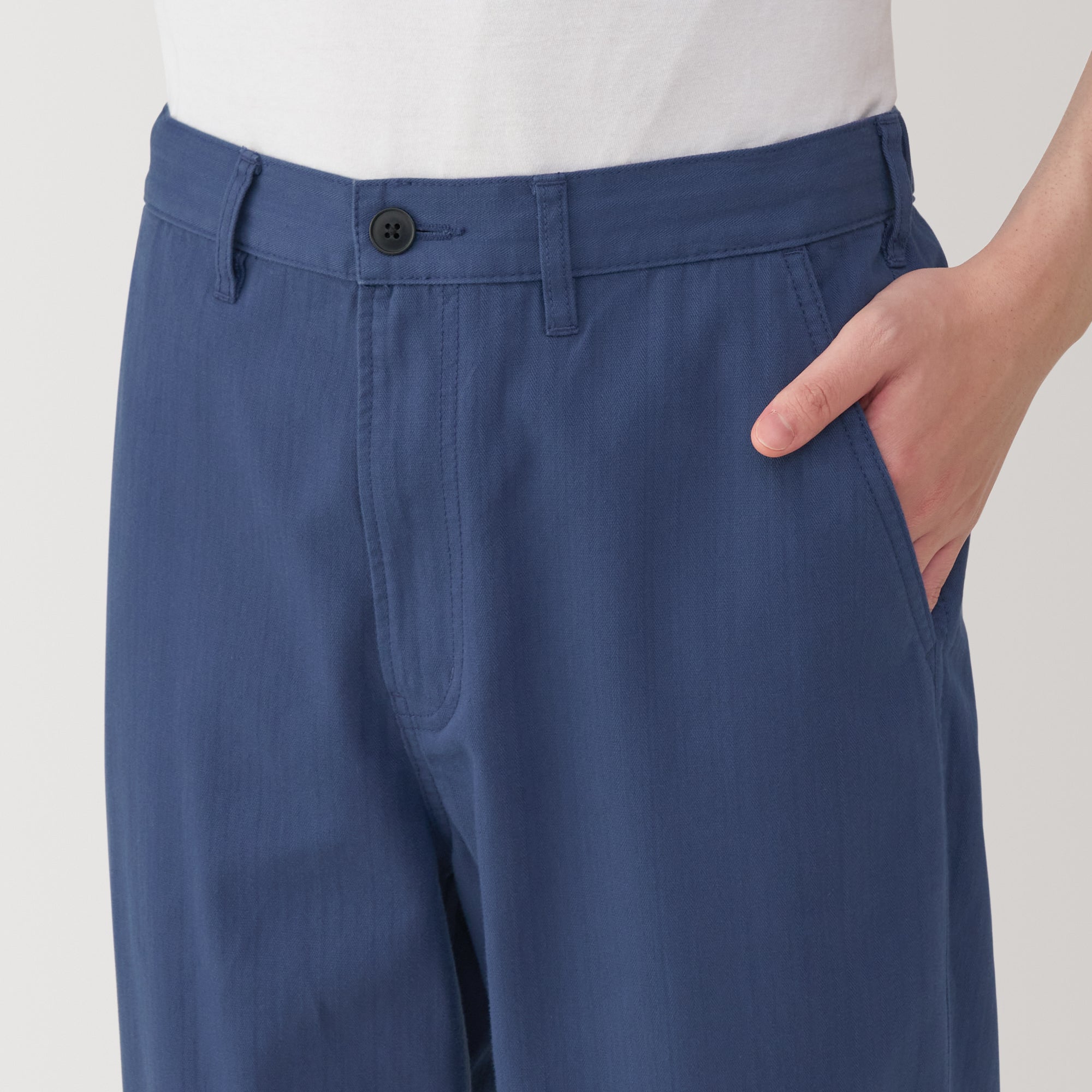 Men's Kapok Blend Herringbone Wide Pants