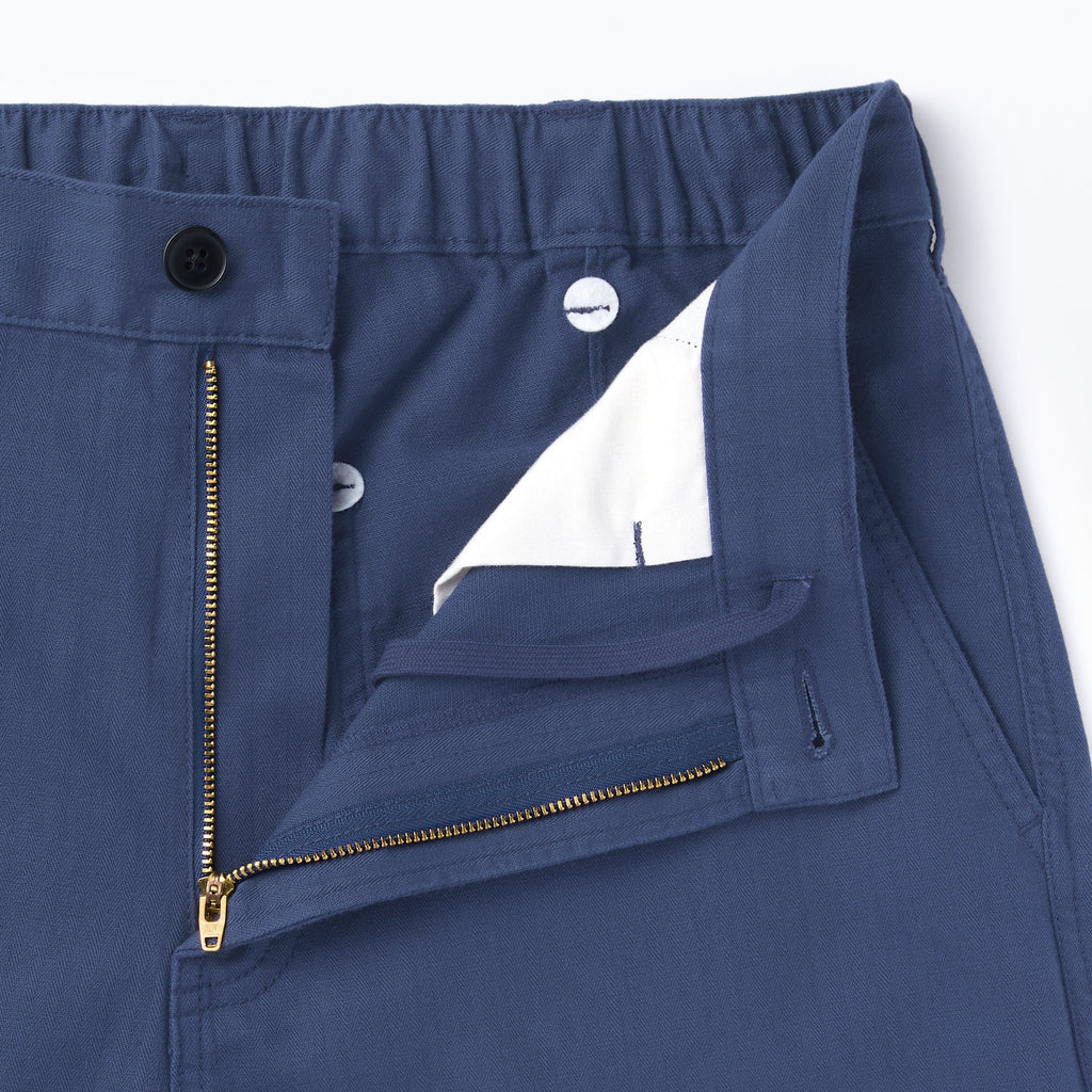 Men's Kapok Blend Herringbone Wide Pants