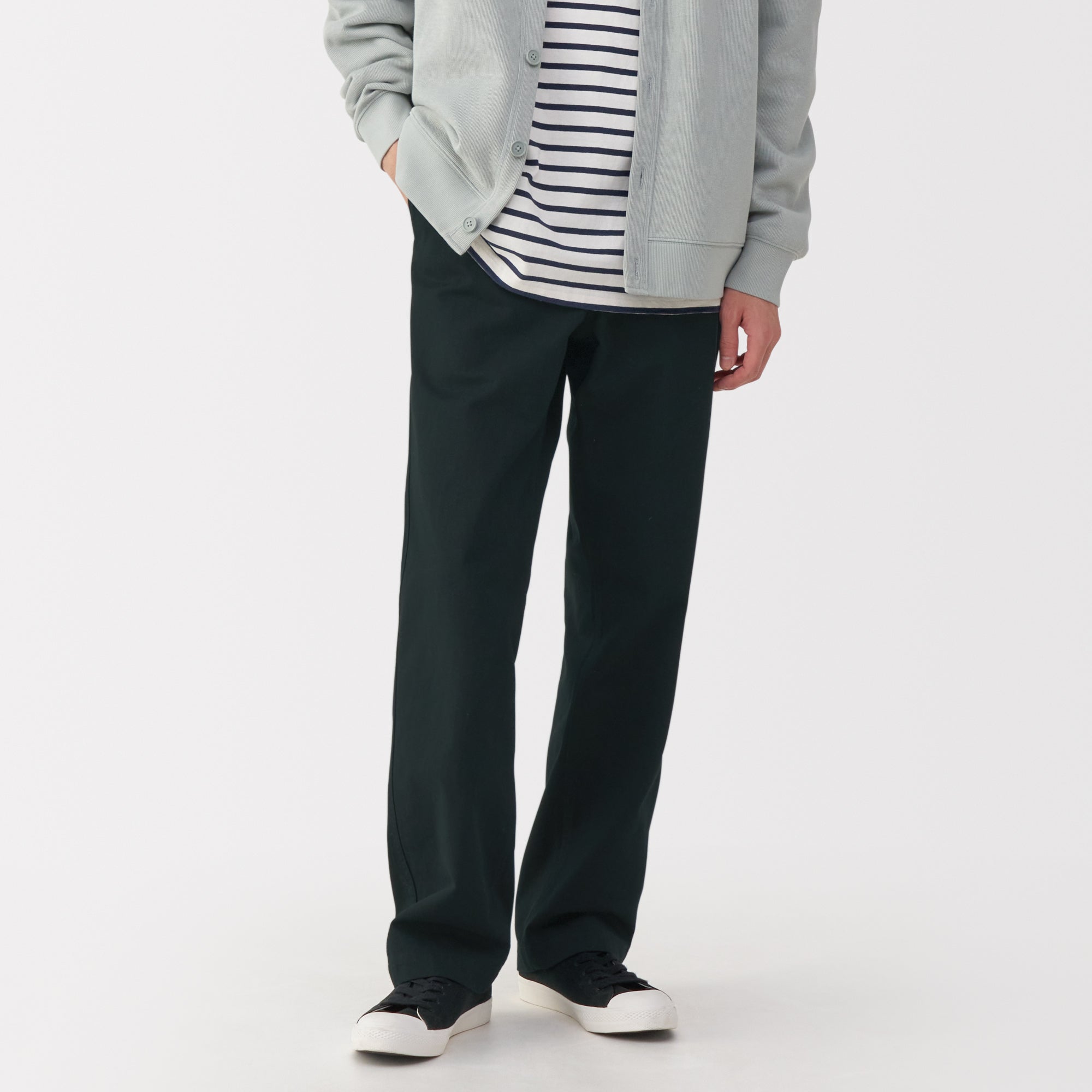 Men's Washed Chino Wide Pants
