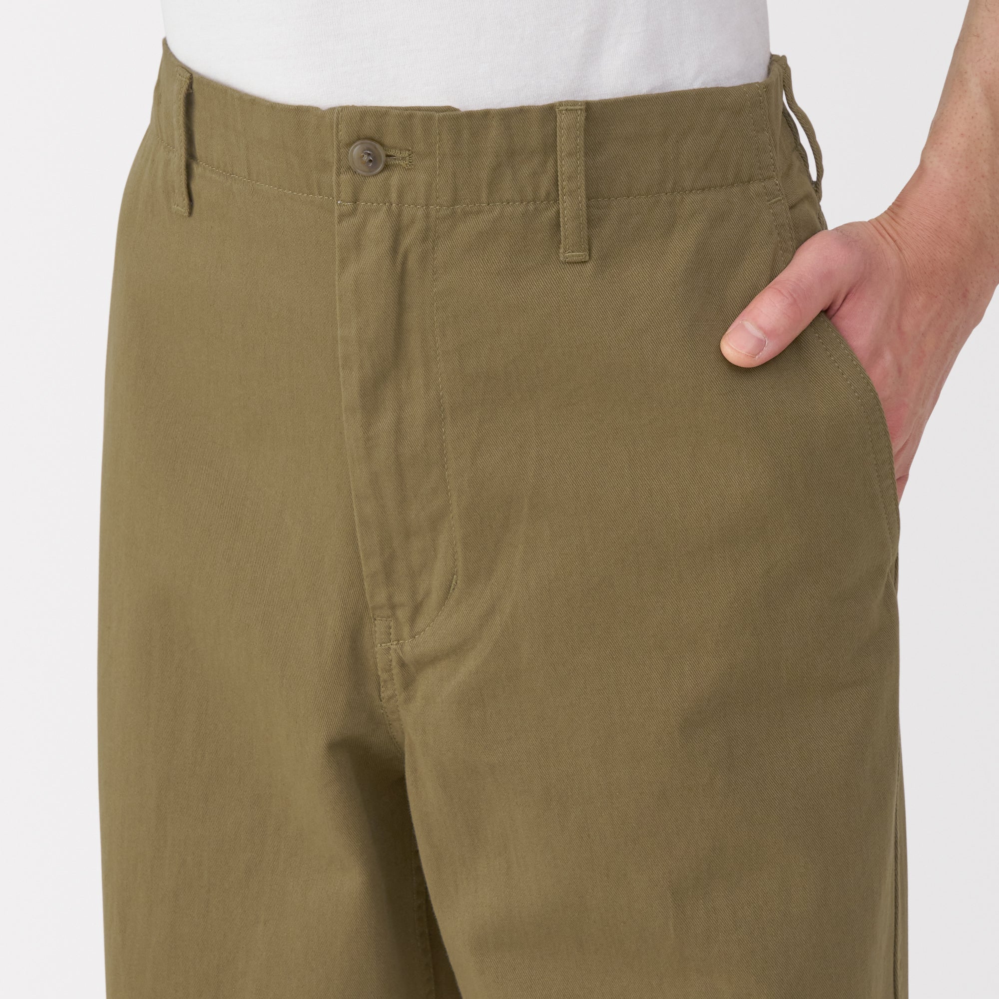 Men's Washed Chino Wide Pants