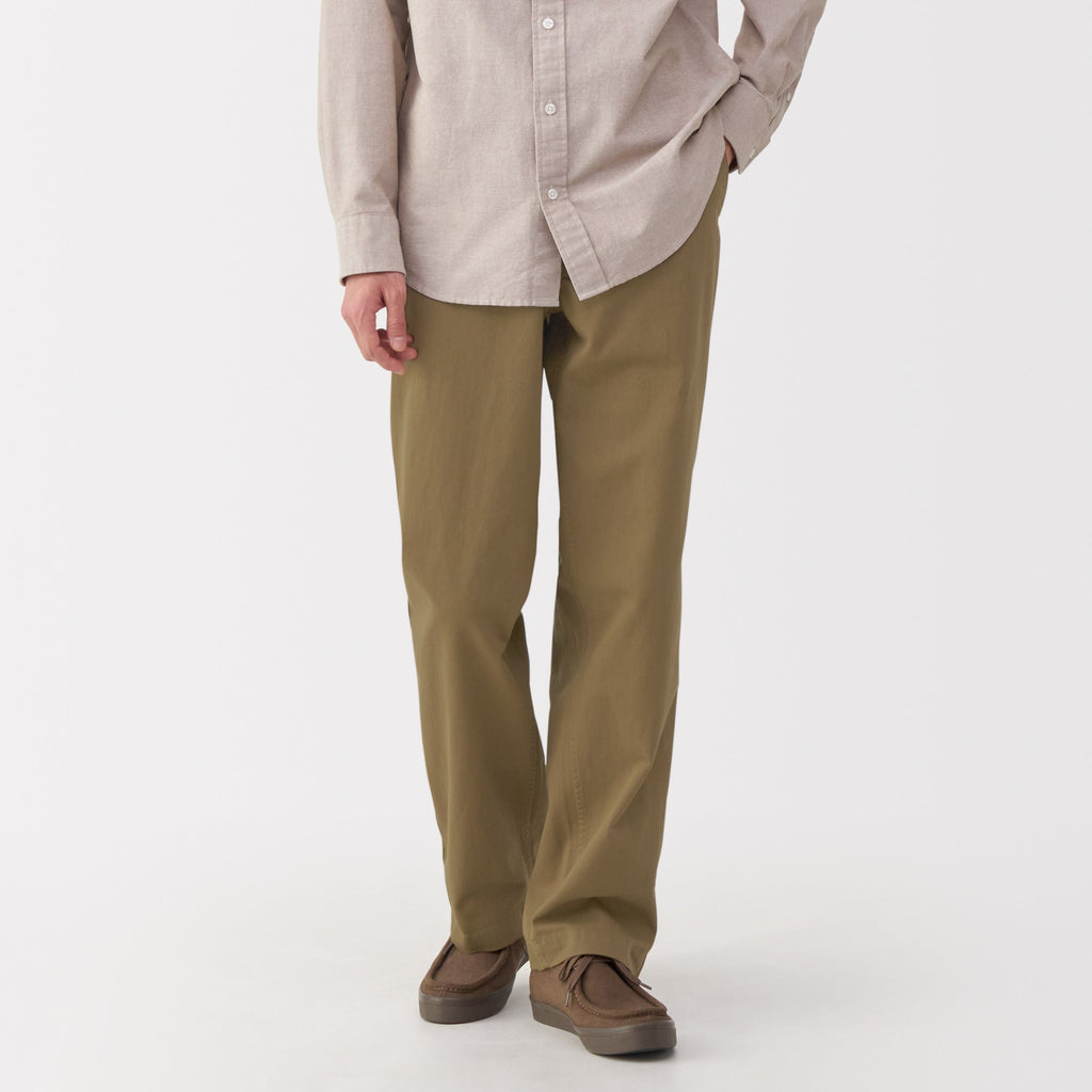 Men's Washed Chino Wide Pants