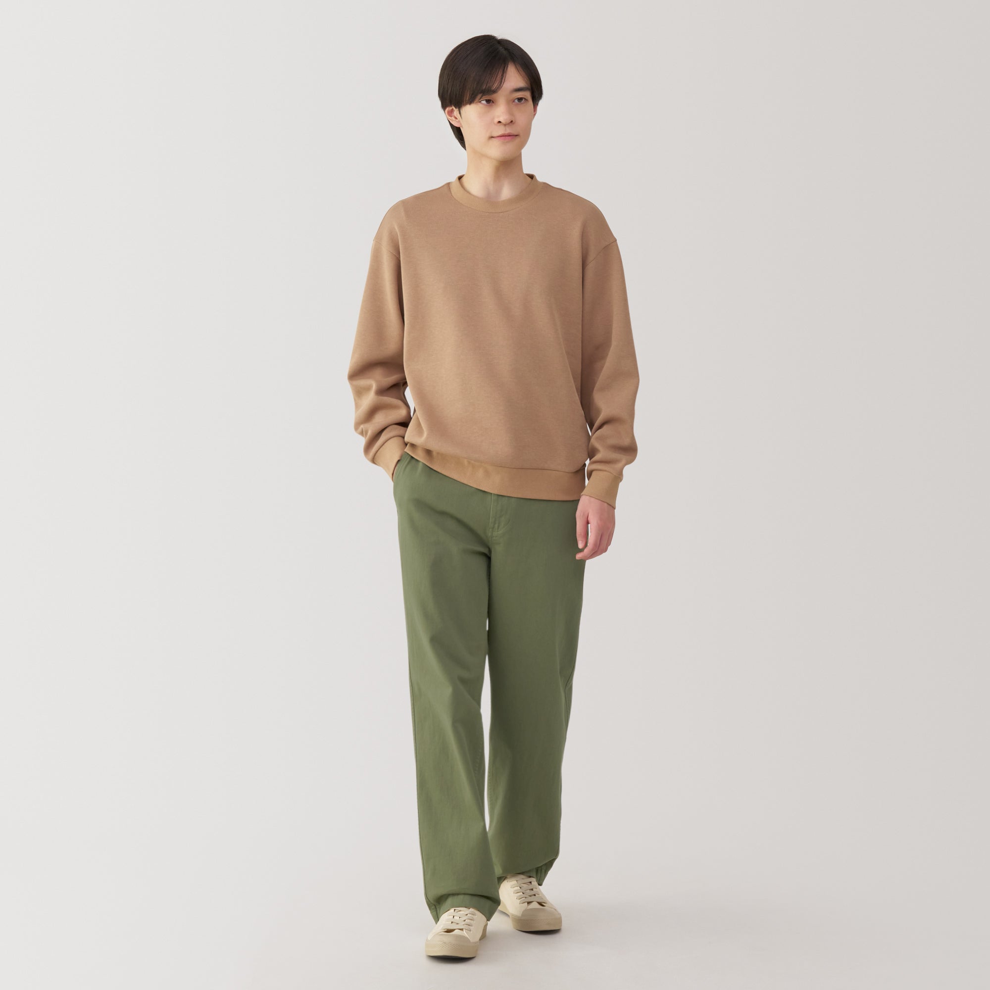 Men's Washed Chino Wide Pants