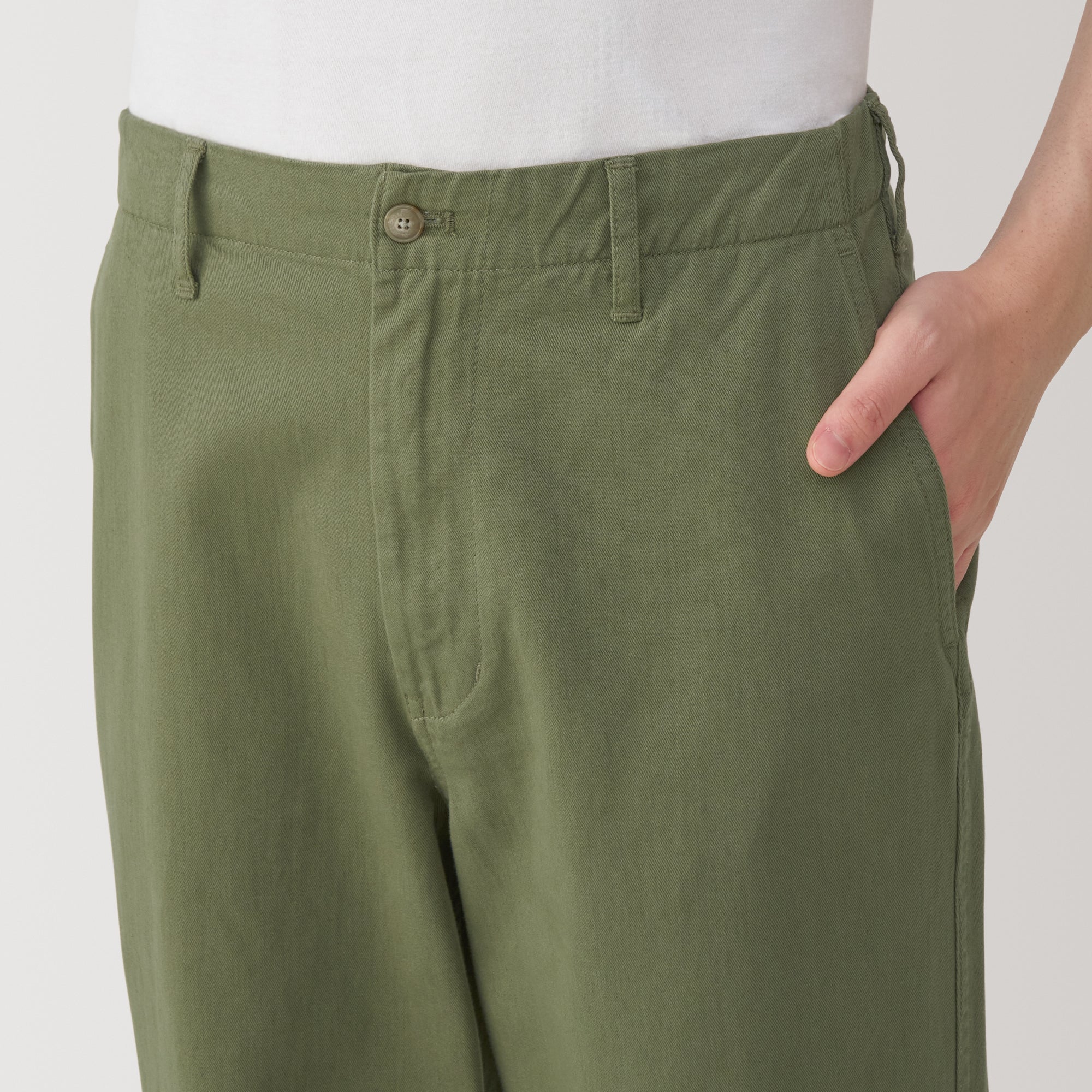 Men's Washed Chino Wide Pants