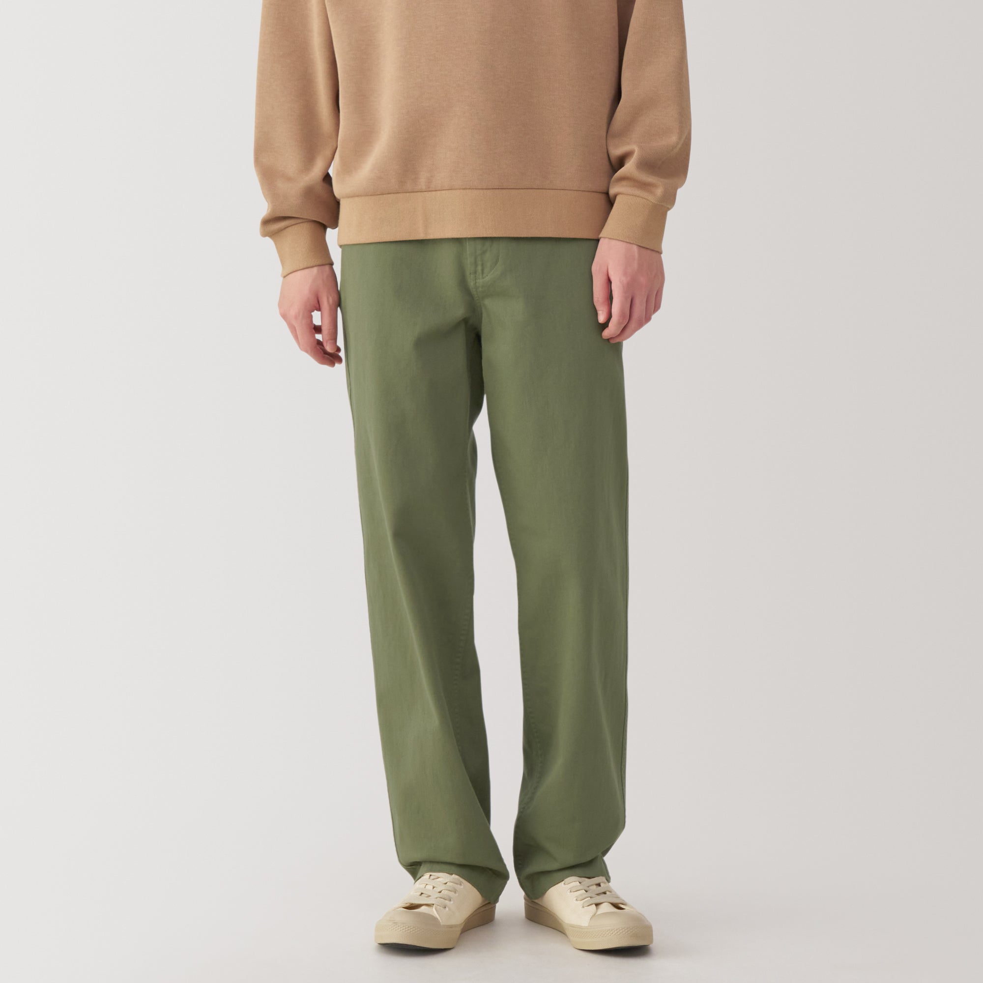 Men's Washed Chino Wide Pants