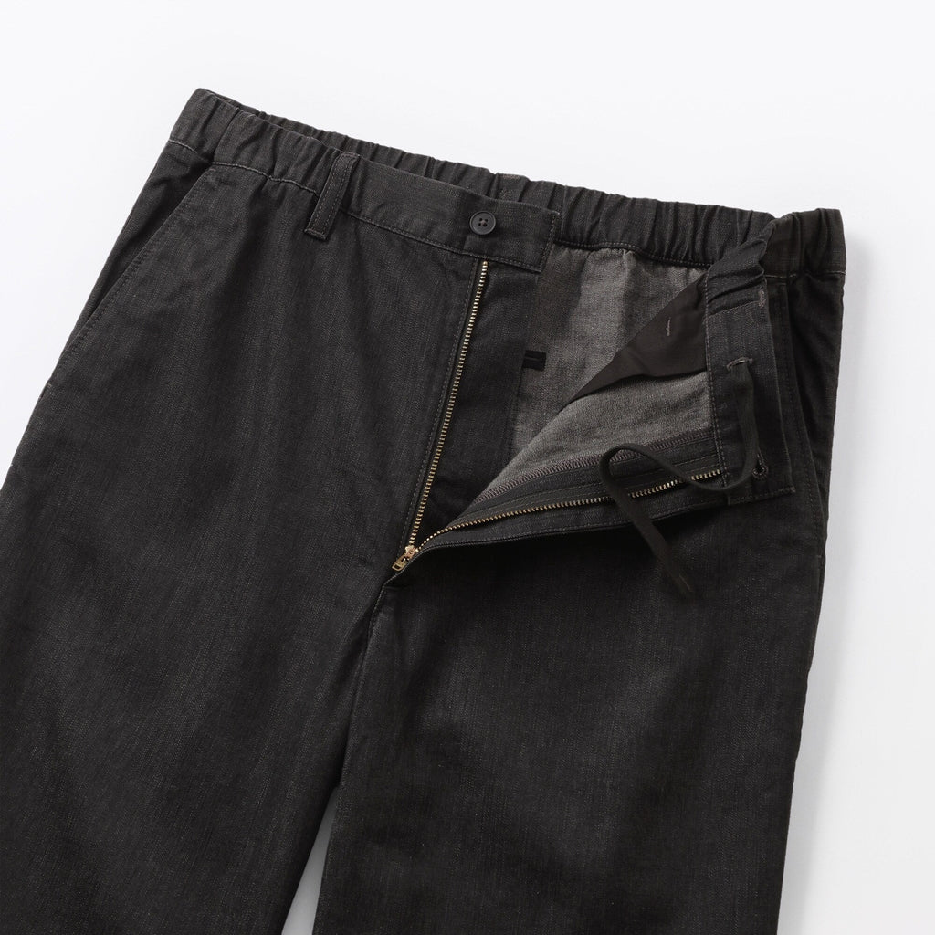 Men's Washed Denim Easy Pants - Black