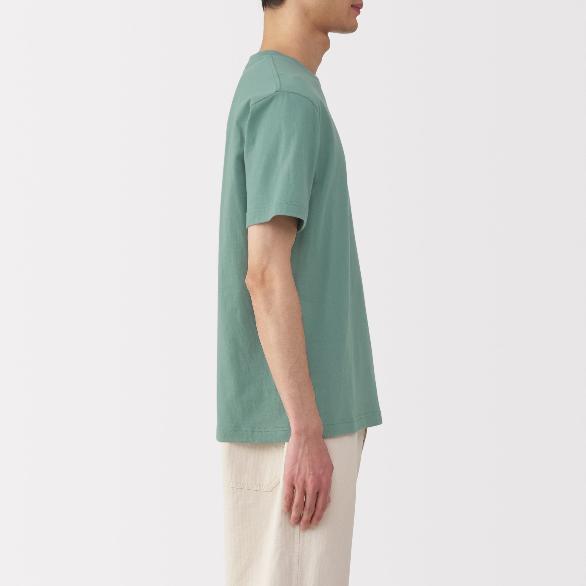 Men's Washed Jersey Crew Neck Short Sleeve T-Shirt