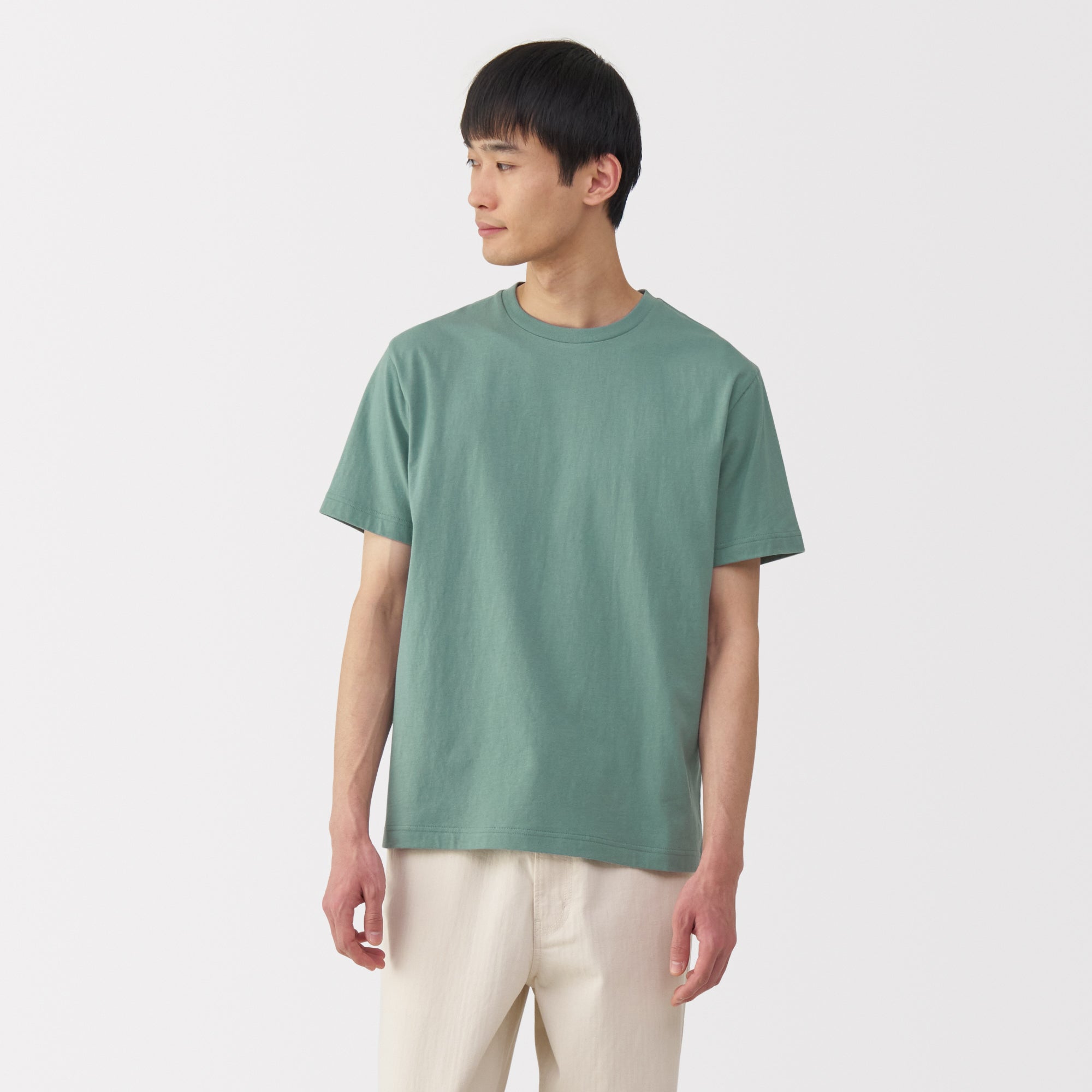 Men's Washed Jersey Crew Neck Short Sleeve T-Shirt
