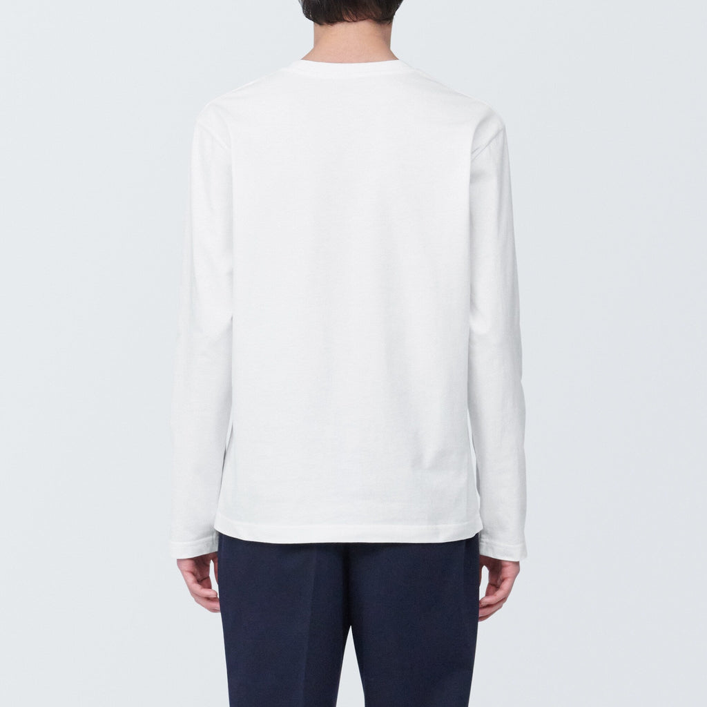 Men's Washed Jersey Crew Neck Long Sleeve T-Shirt