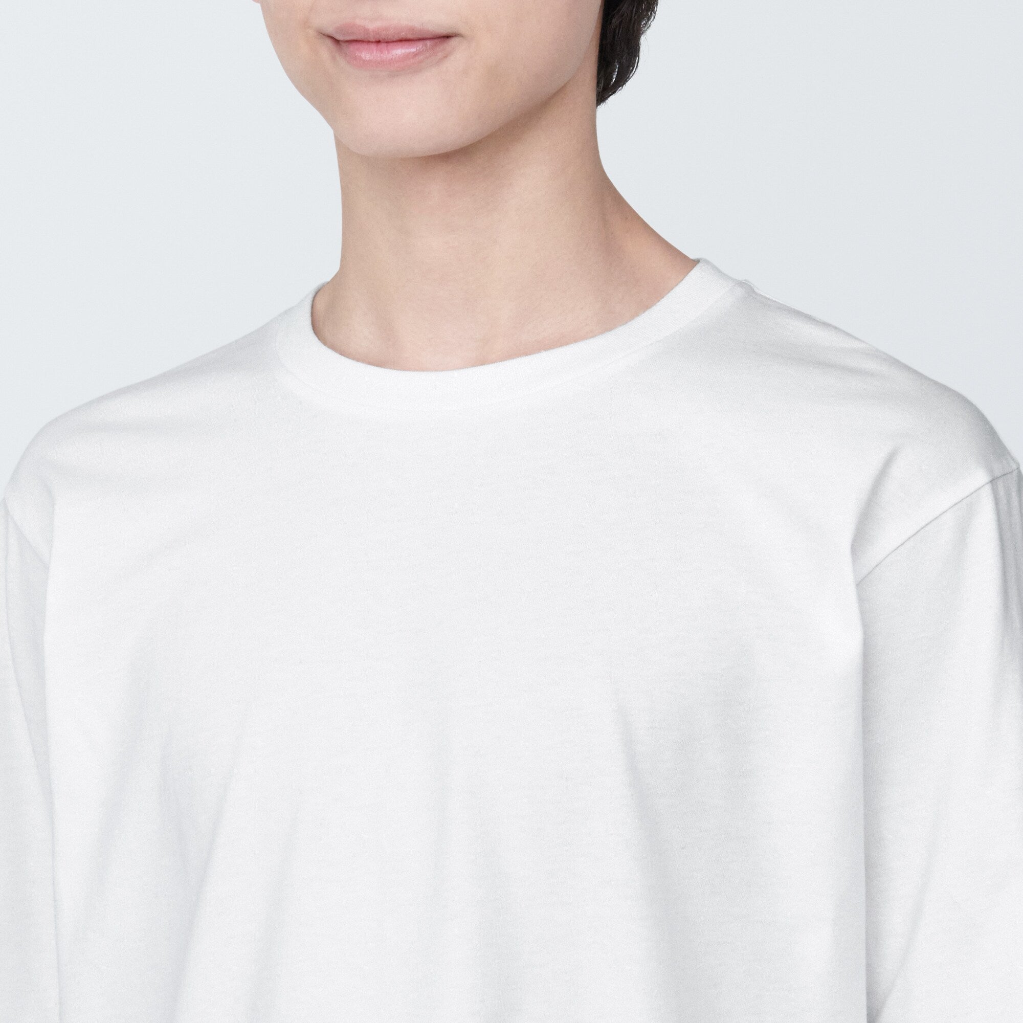 Men's Washed Jersey Crew Neck Long Sleeve T-Shirt