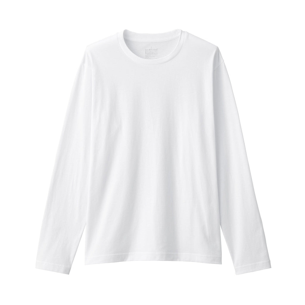 Men's Washed Jersey Crew Neck Long Sleeve T-Shirt