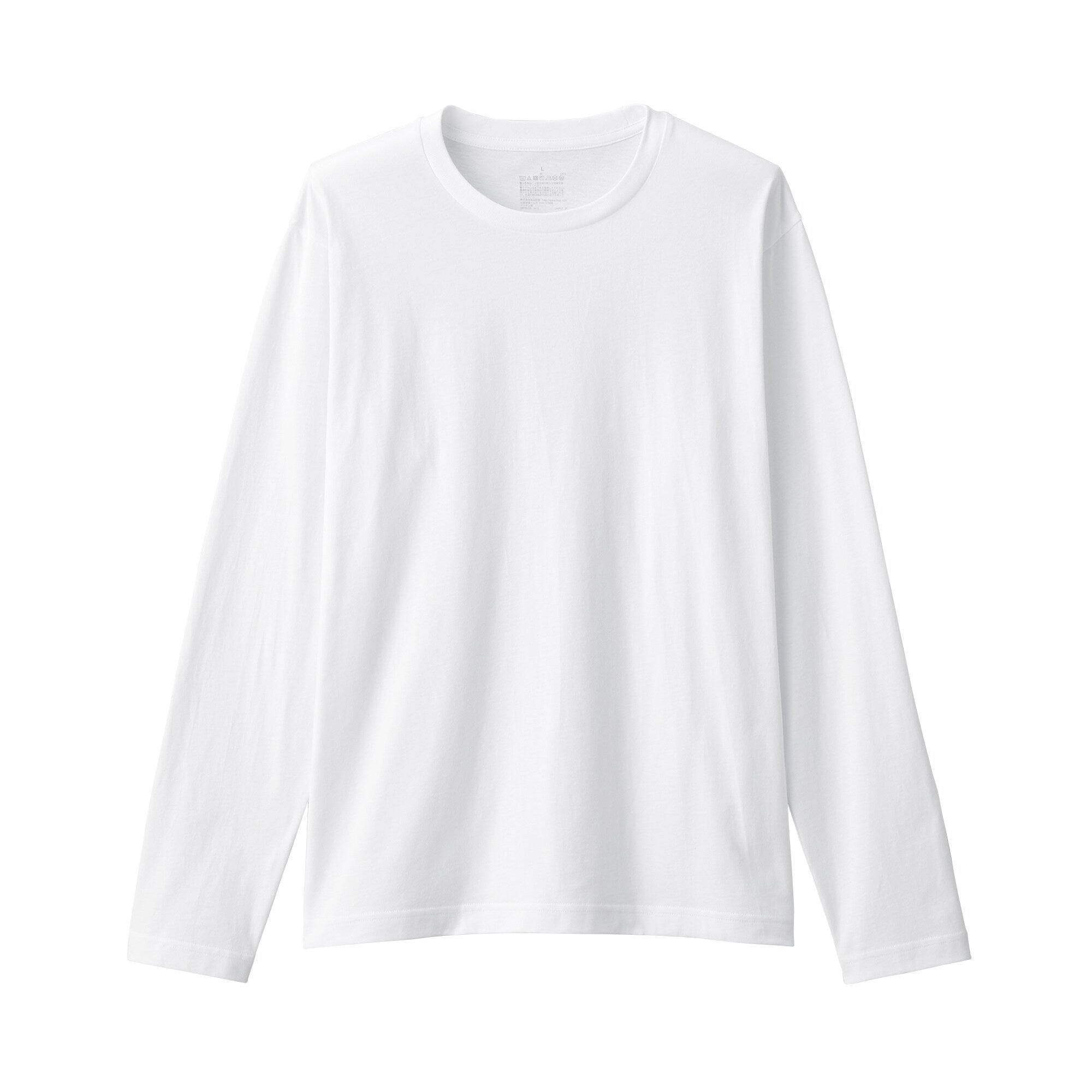 Men's Washed Jersey Crew Neck Long Sleeve T-Shirt