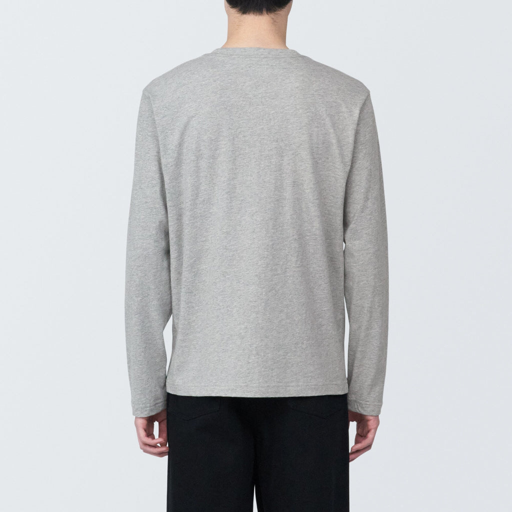 Men's Washed Jersey Crew Neck Long Sleeve T-Shirt