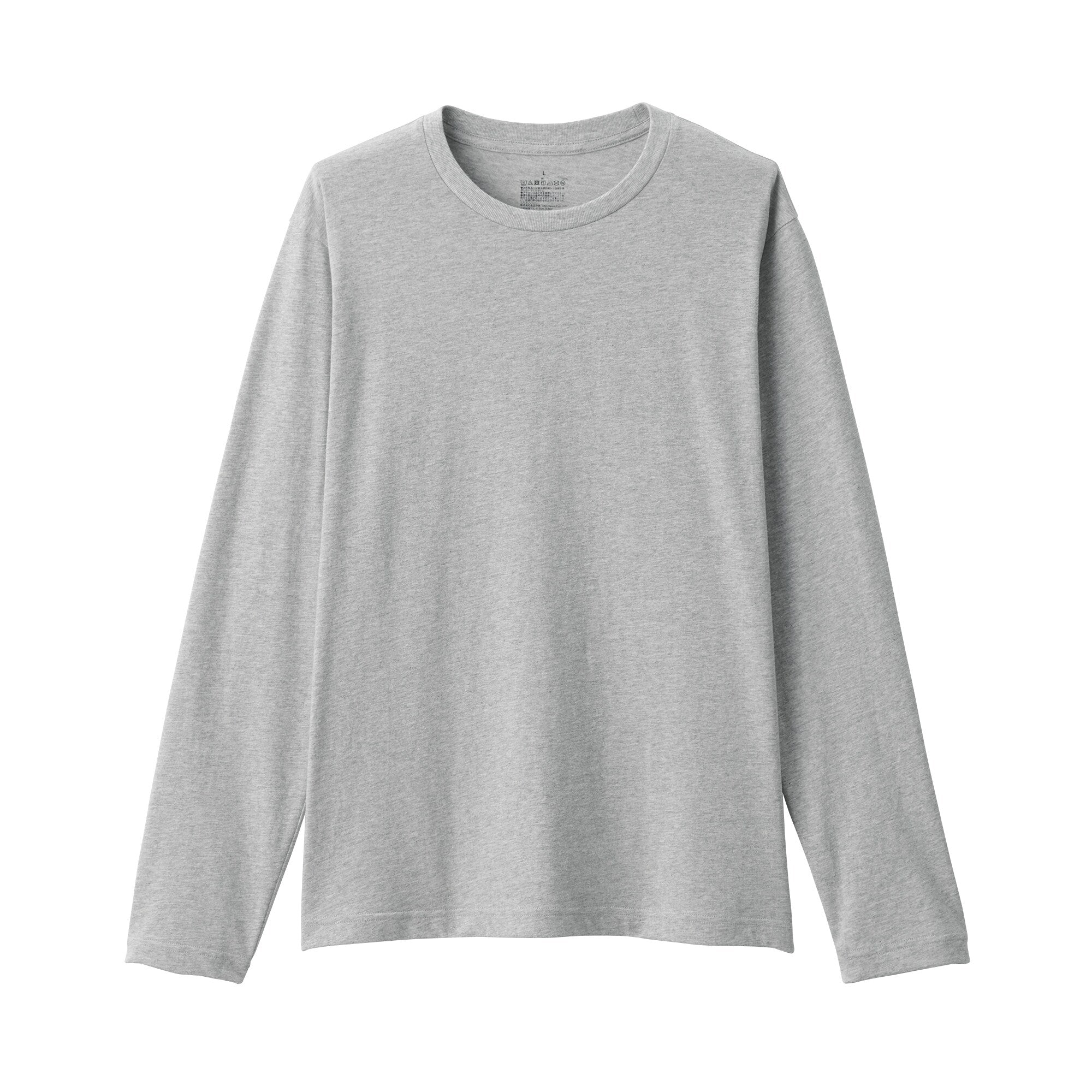 Men's Washed Jersey Crew Neck Long Sleeve T-Shirt
