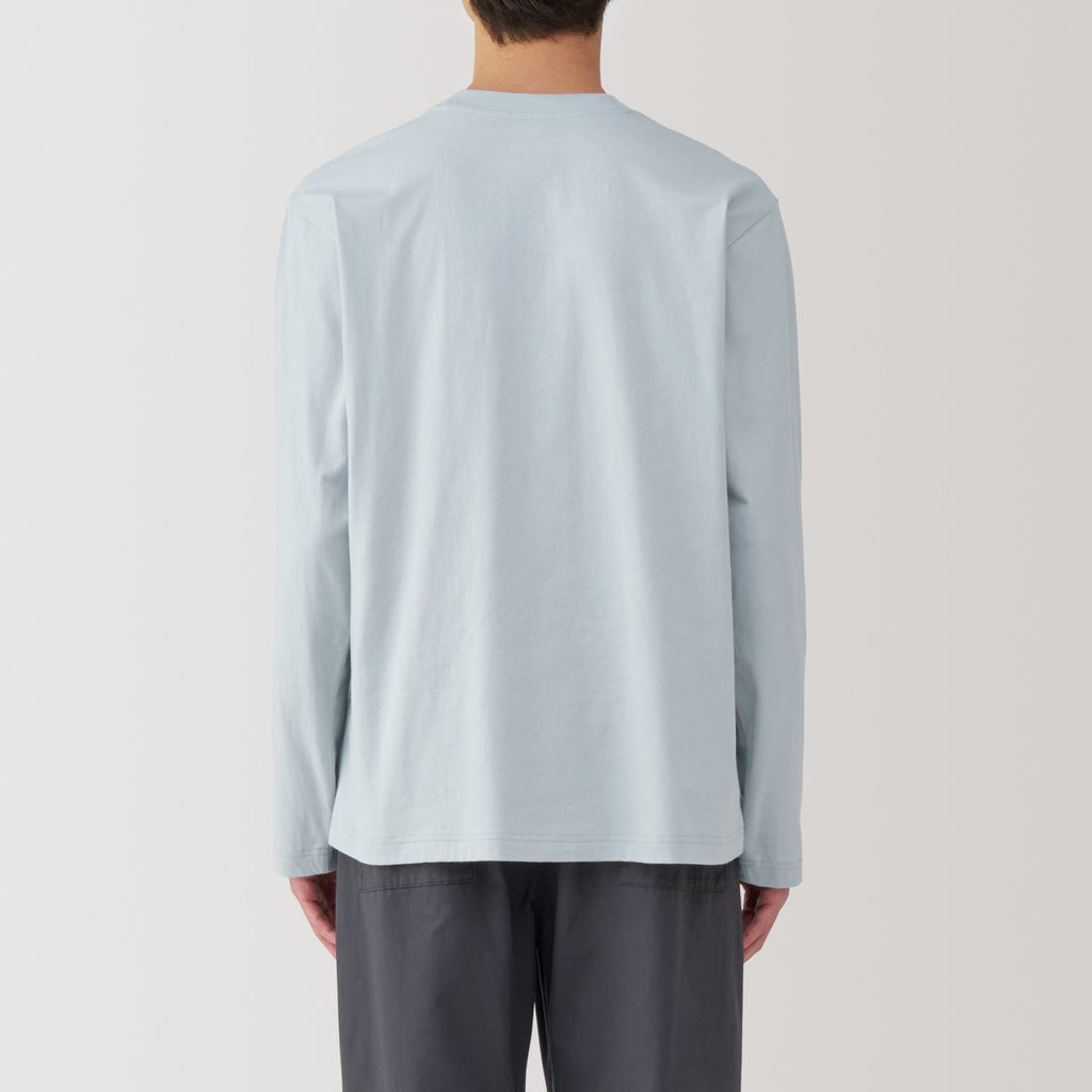 Men's Washed Jersey Crew Neck Long Sleeve T-Shirt