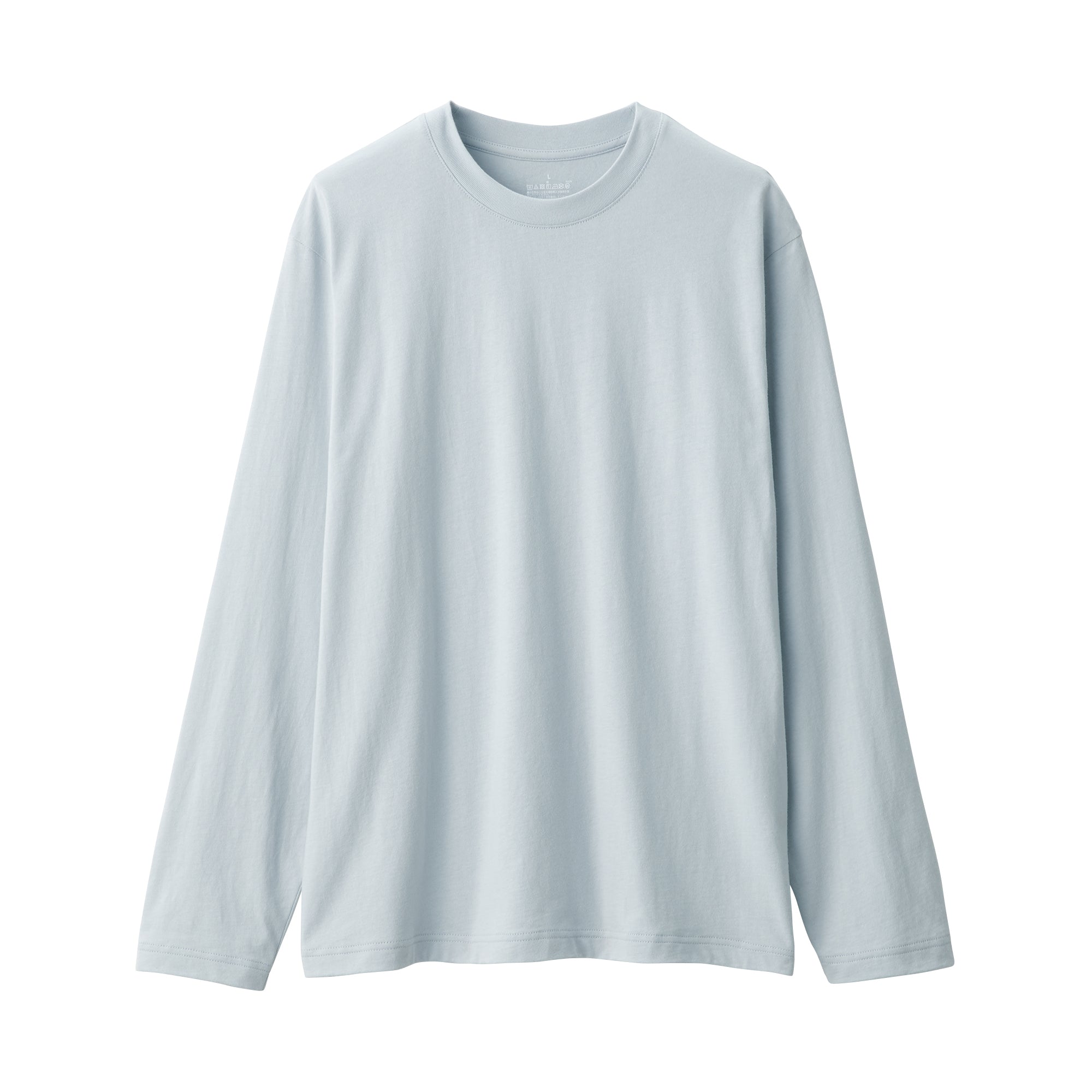 Men's Washed Jersey Crew Neck Long Sleeve T-Shirt