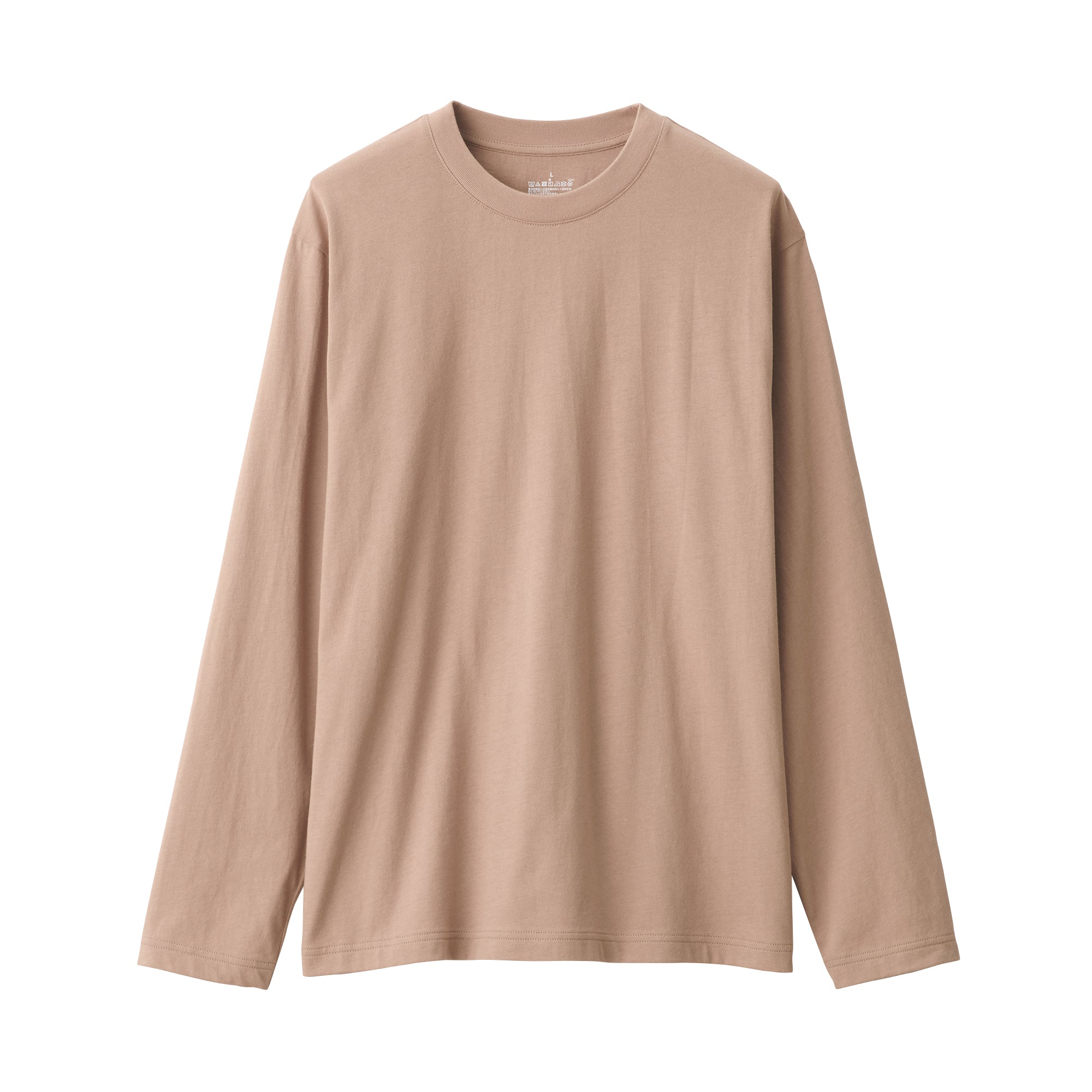 Men's Washed Jersey Crew Neck Long Sleeve T-Shirt
